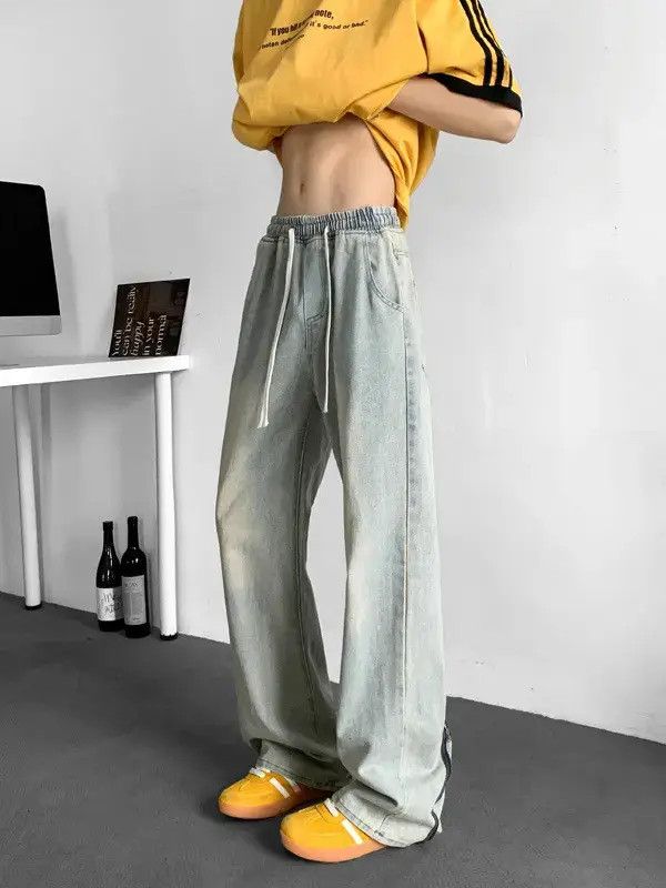 Japanese Brand Retro loose straight leg wide leg jeans Size US 32 / EU 48 - 1 Thumbnail