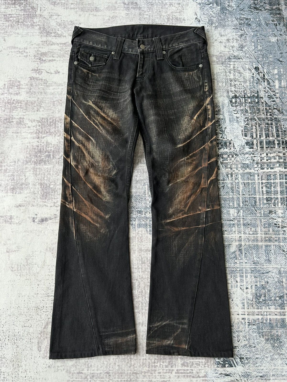 Tornado Mart Tornado Mart Super Lace Flared Denim Size US 33 - 6 Thumbnail