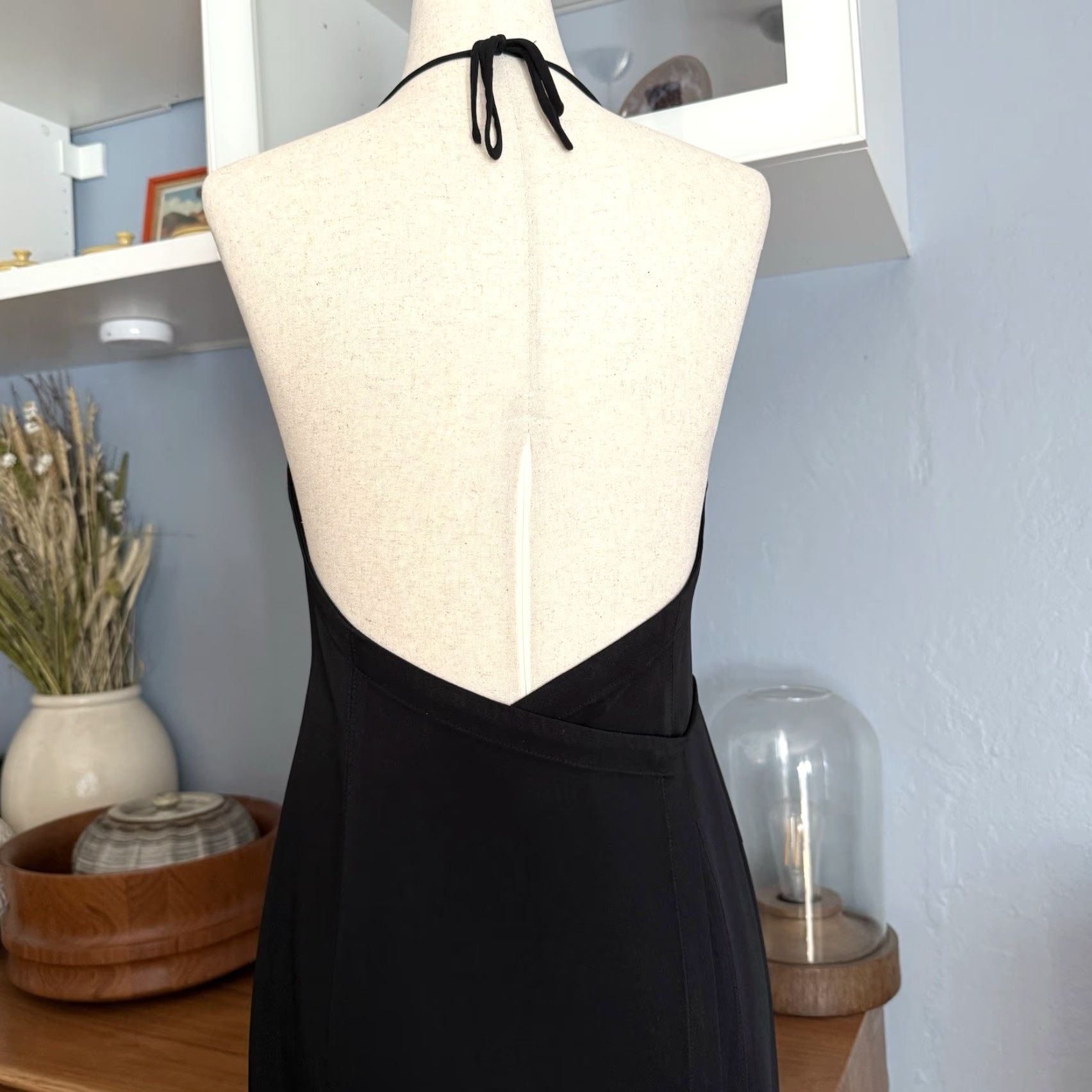 Vintage VINTAGE Ozbek Black Wrap Maxi Dress Made In Italy Size US 10 XS/S Net Size XS / US 0-2 / IT 36-38 - 5 Thumbnail