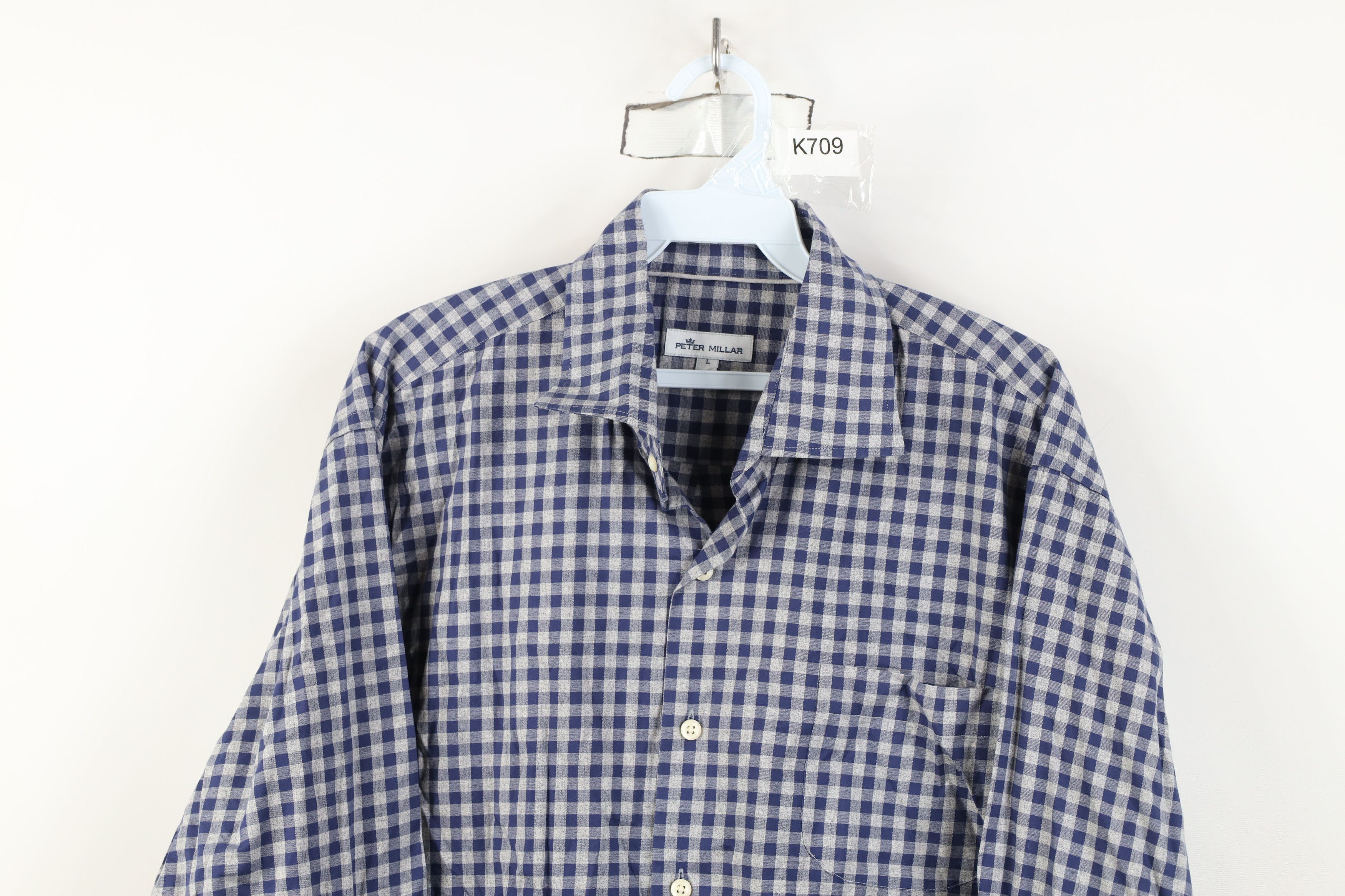 Peter Millar Peter Millar Long Sleeve Button Shirt Gingham Plaid Blue Size US L / EU 52-54 / 3 - 2 Thumbnail