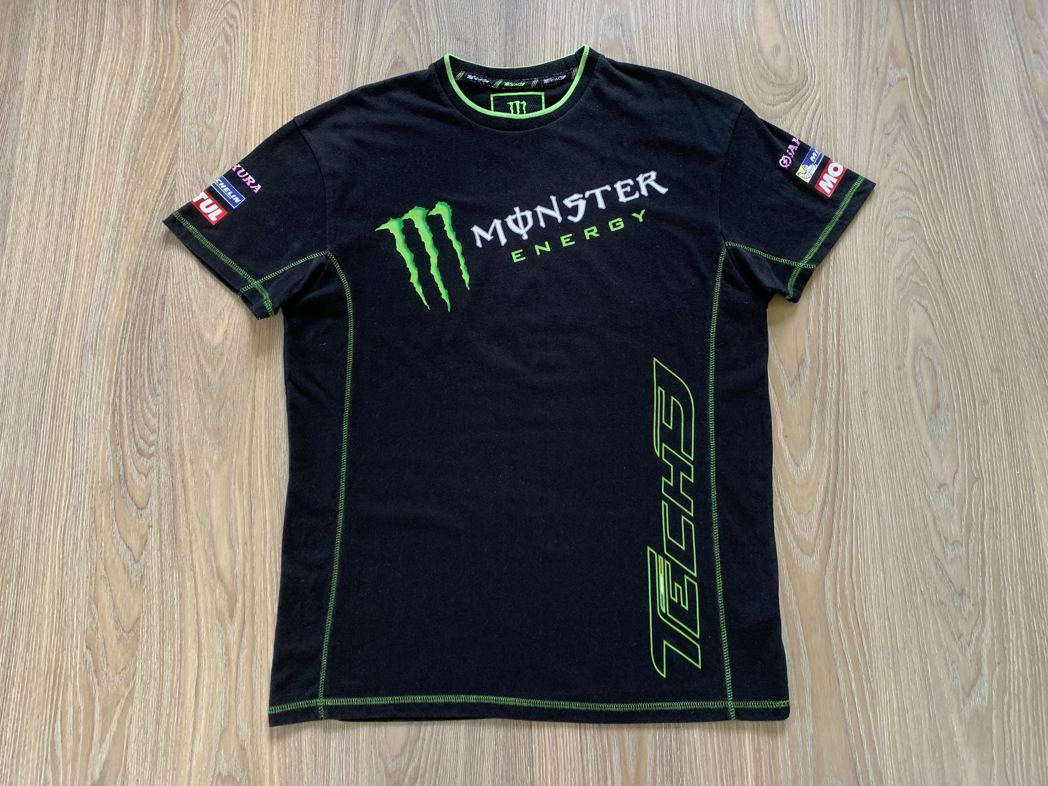 Vintage Vintage Tech3 Monster Energy Black Printed T-Shirt Size US L / EU 52-54 / 3 - 2 Thumbnail