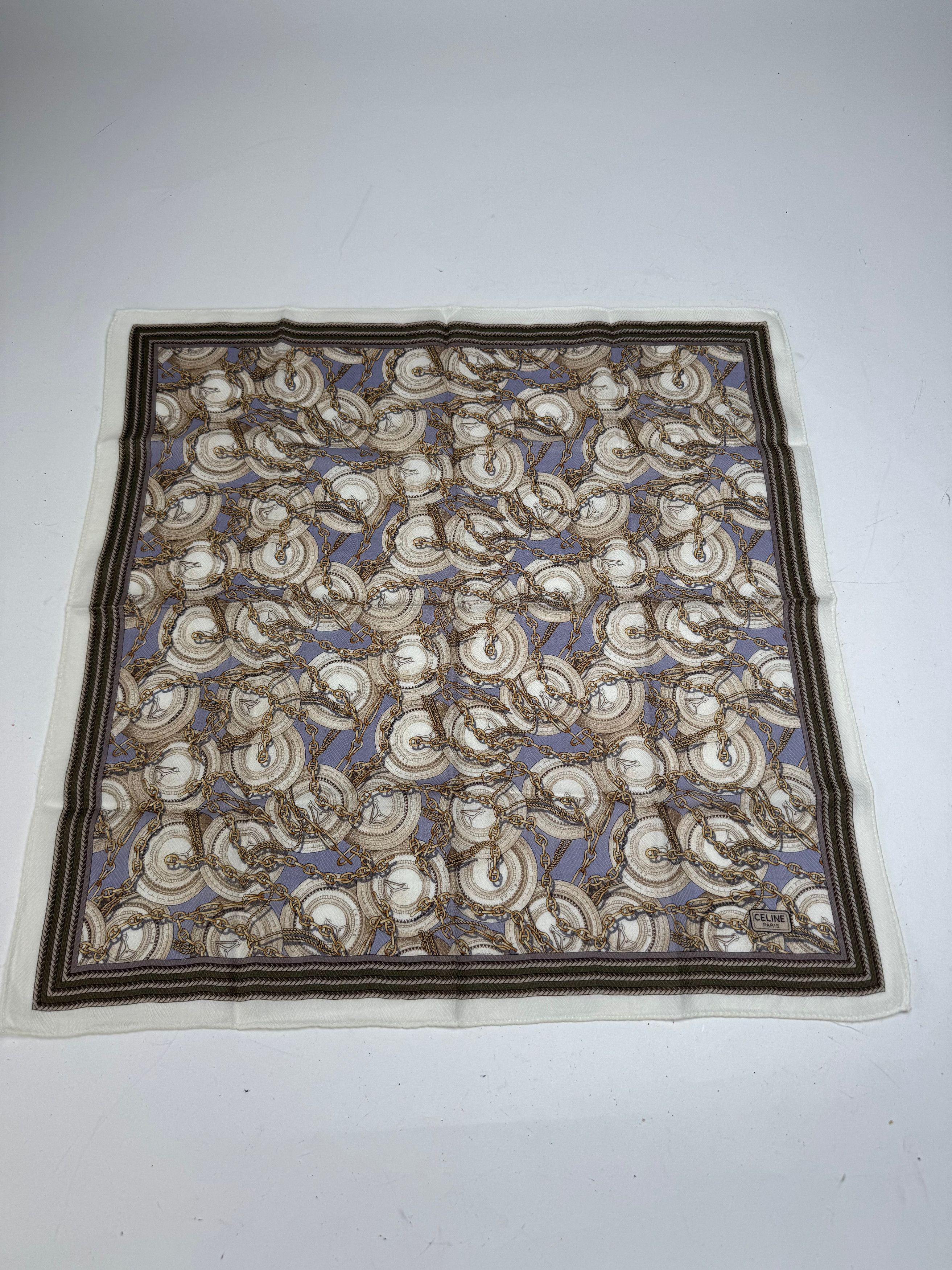 Celine Vintage Paris baroque Scarf Brown Size ONE SIZE - 1 Thumbnail