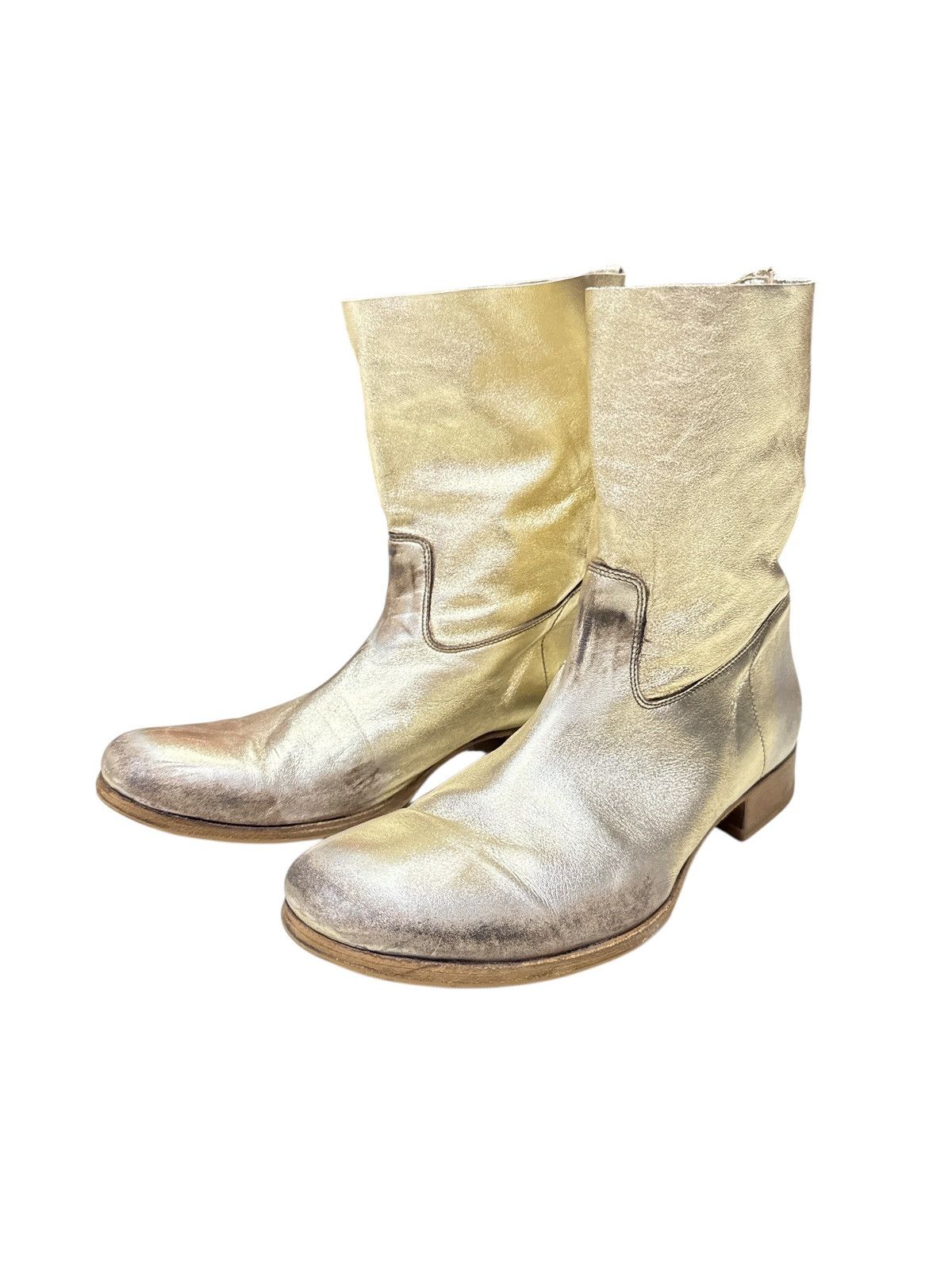 Officine Creative OFFICINE CREATIVE 178 METALLIC GOLD BOOTS SIZE 43 Size US 10 / EU 43 - 1 Thumbnail