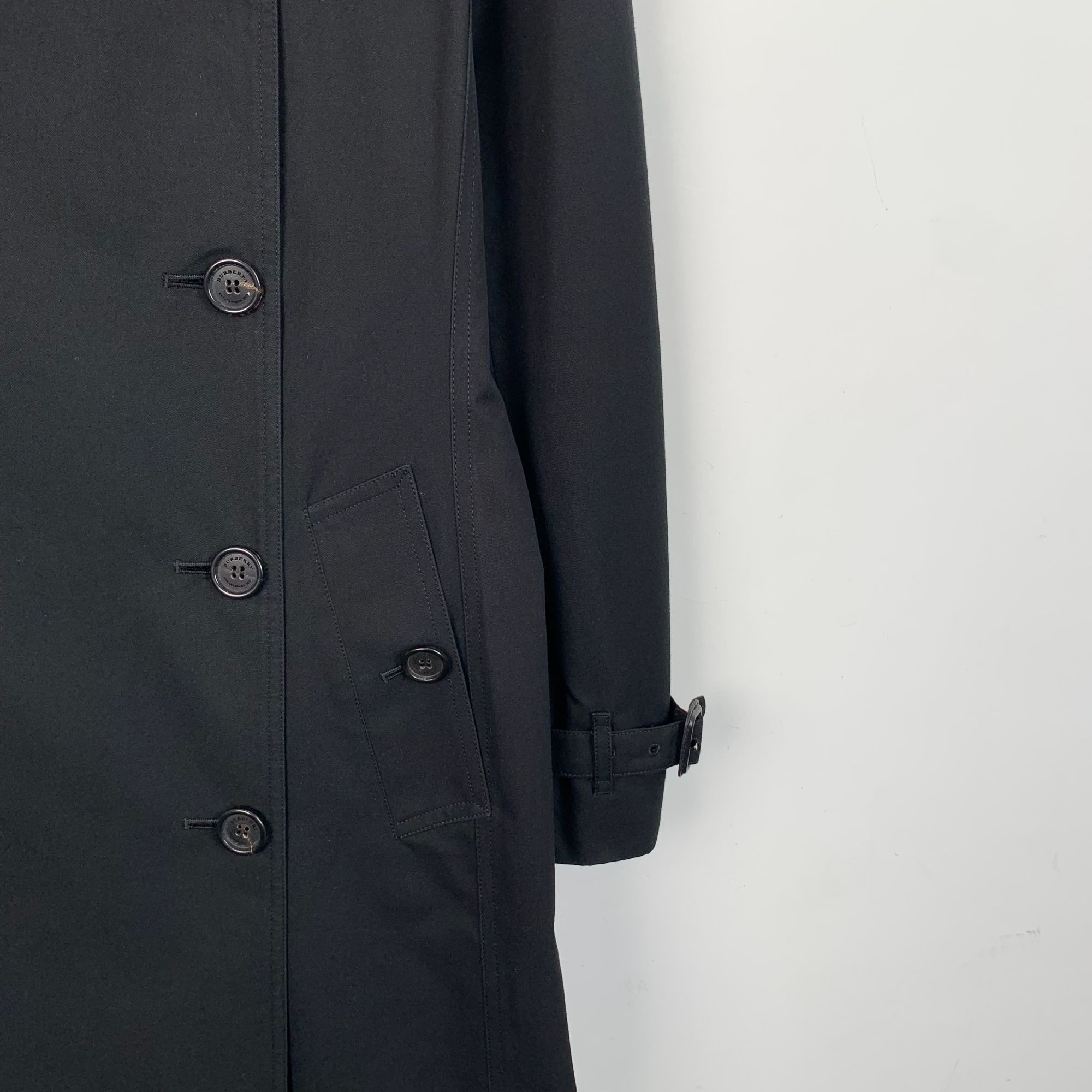 Burberry Burberry Black Cotton Double-Breasted Trench Coat With Belt Size S / US 4 / IT 40 - 7 Thumbnail