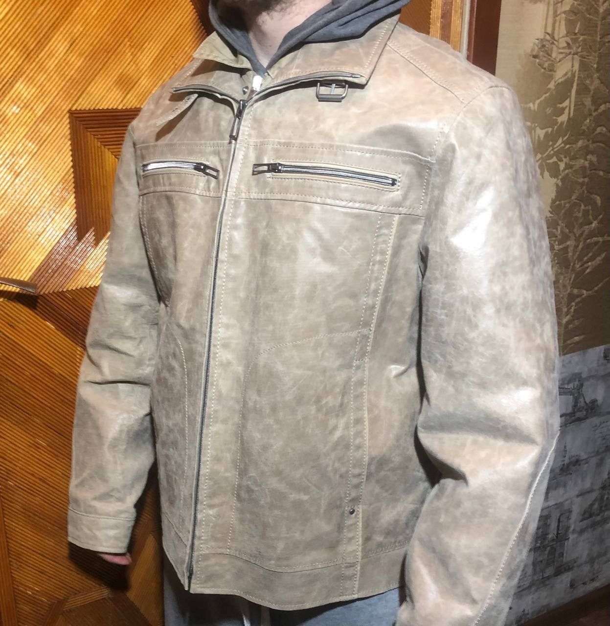 Genuine Leather × Vintage Canda Leather Jacket Vintage Size US XL / EU 56 / 4 - 10 Thumbnail