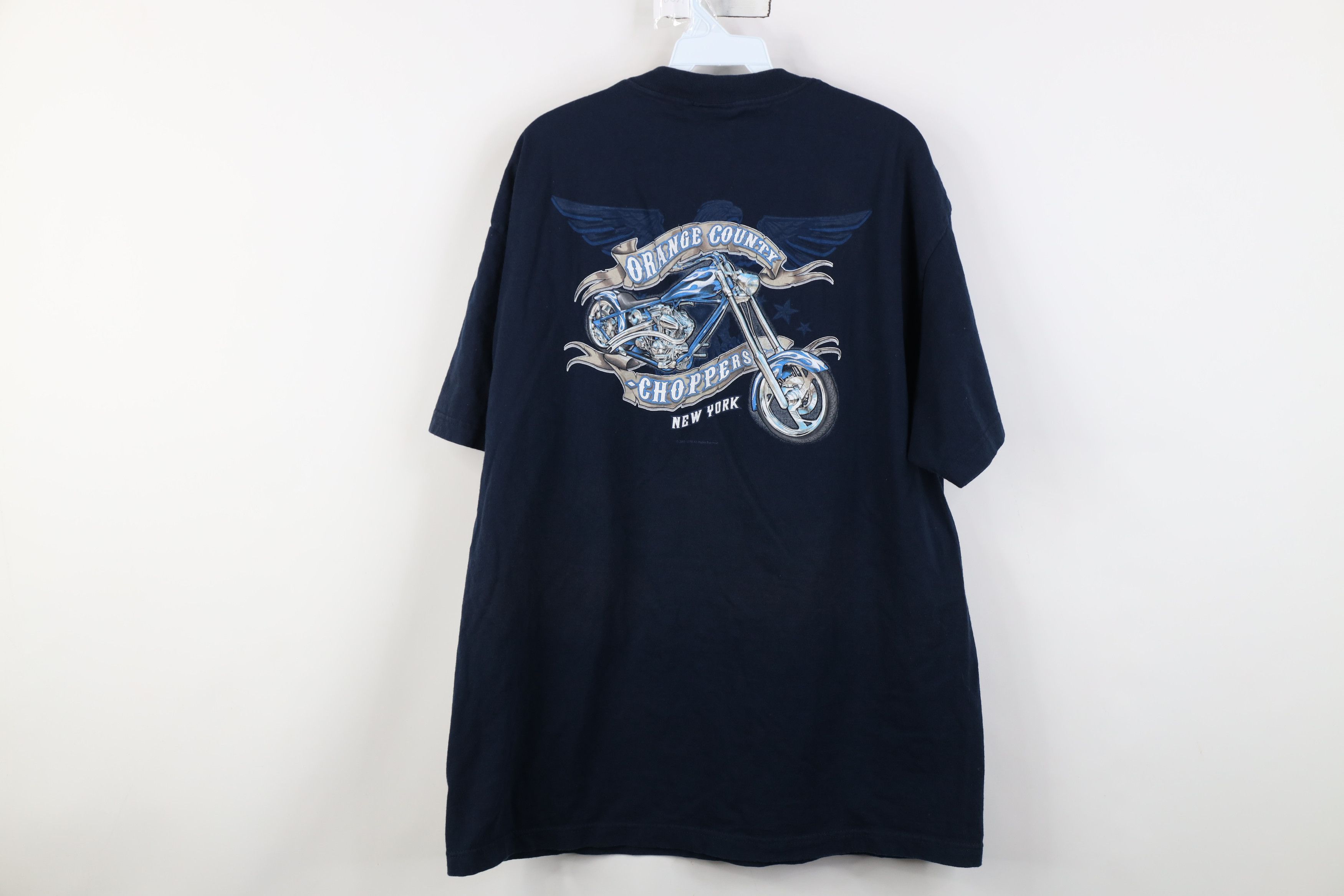 Vintage Vintage Y2K Choppers New York Motorcycle Eagle T-Shirt Size US XL / EU 56 / 4 - 14 Thumbnail