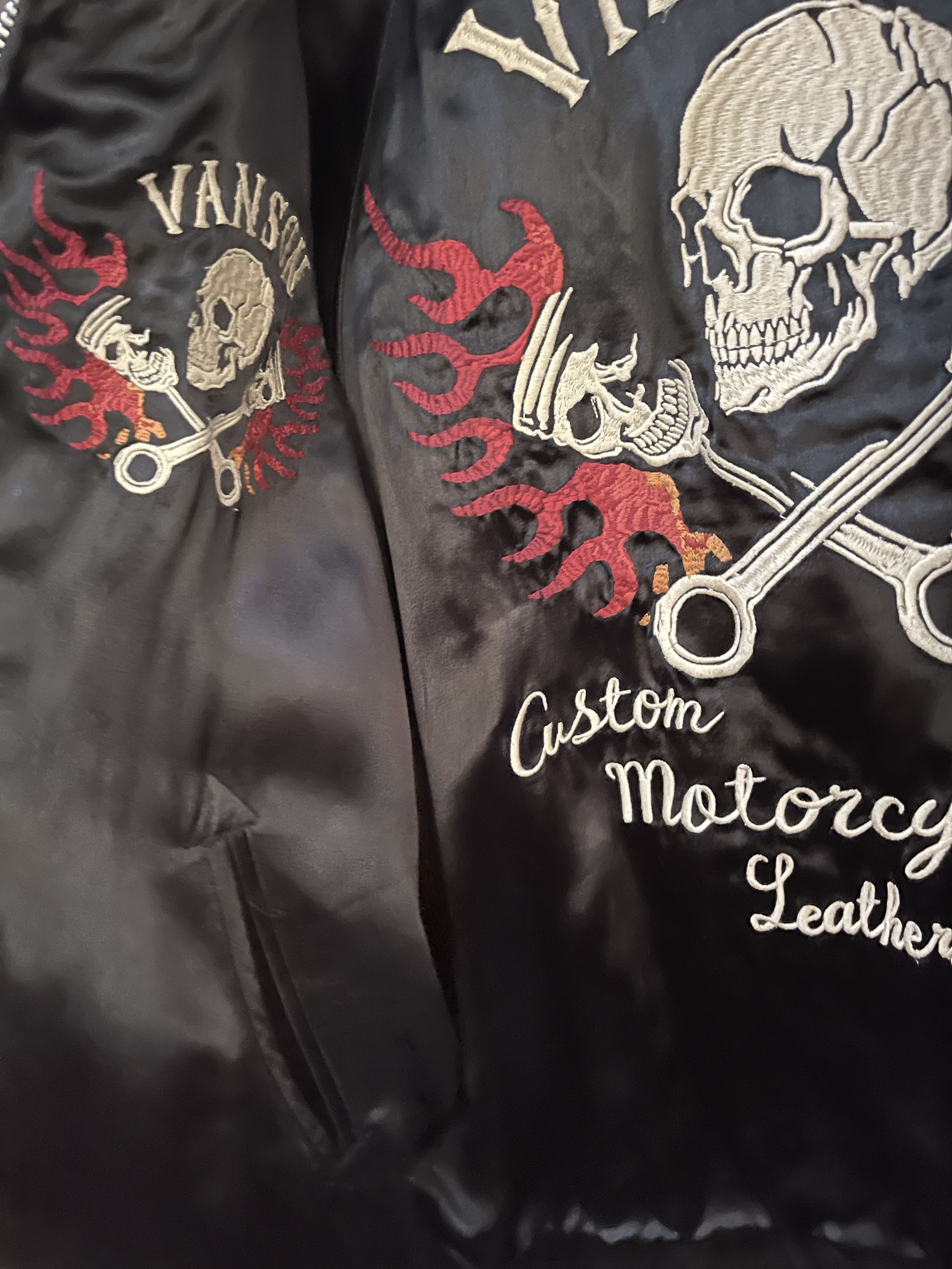 Iron Heart × Vanson Leathers Vanson Skull Embroidery Motorcycles Leathers Size US S / EU 44-46 / 1 - 18 Thumbnail