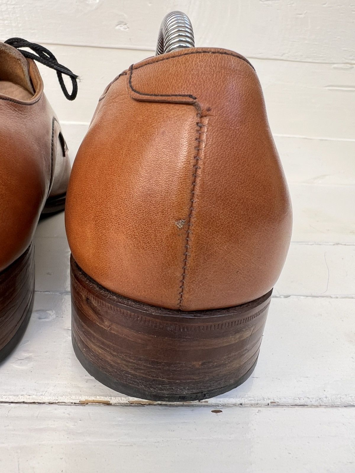Crockett & Jones VTG Crockett & Jones Brown Leather Derby Dress Shoes Size US 9 / EU 42 - 9 Thumbnail