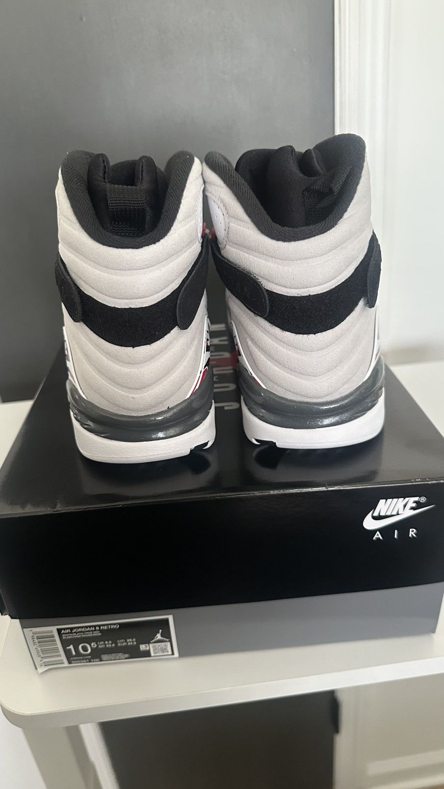 Jordan Brand Brand New Retro 8-White True Red Size US 10.5 / EU 43-44 - 5 Thumbnail