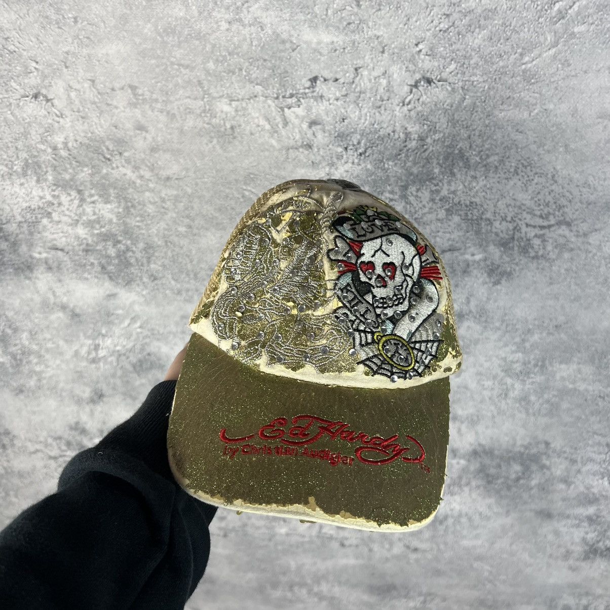 Christian Audigier Ed Hardy Christian Audigier Skull Vintage Cap Y2K Size ONE SIZE - 2 Thumbnail