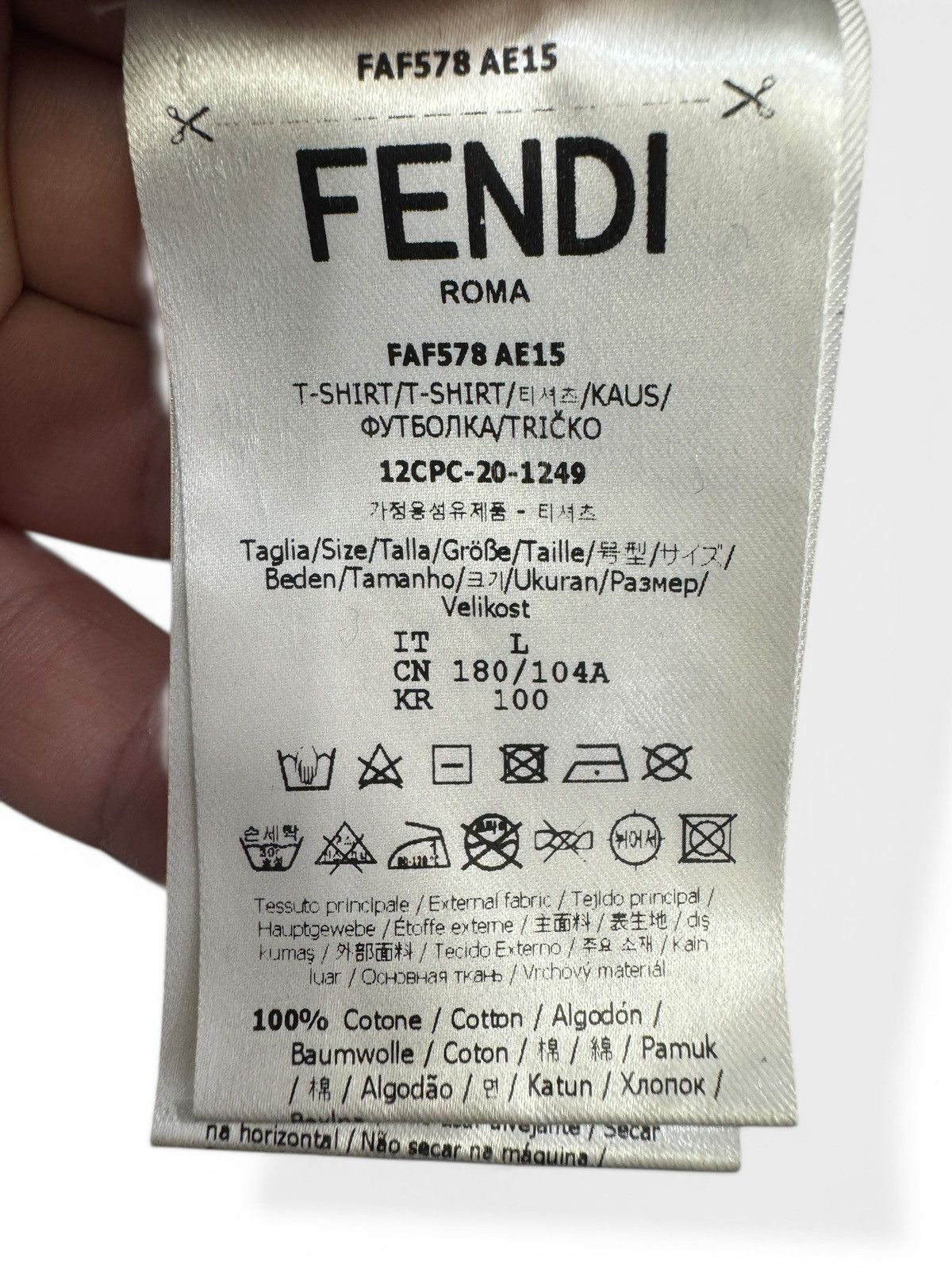 Fendi Fendi FF Logo Black Shirt Size US L / EU 52-54 / 3 - 5 Thumbnail