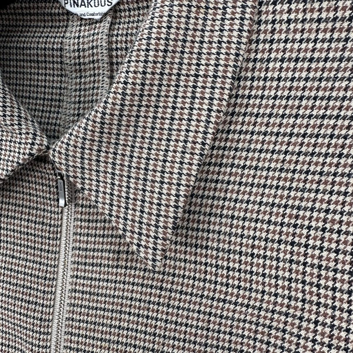 Japanese Brand Vintage 80's Rockabilly Style Zipper Houndstooth Jacket Size US XS / EU 42 / 0 - 7 Thumbnail