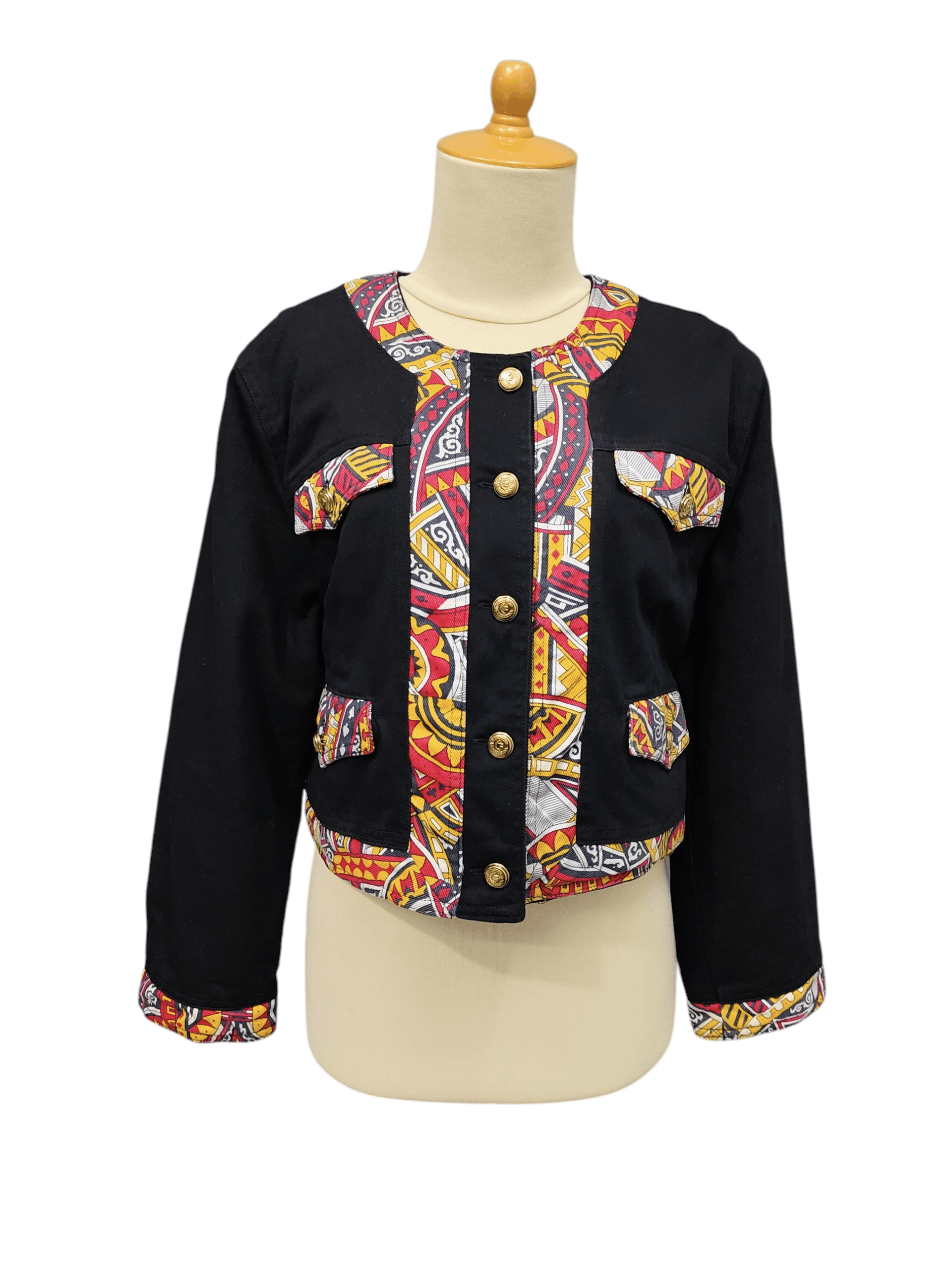 Moschino 90s Moschino- Archive Baroque Trim Graphic Cropped Jacket Size L / US 10 / IT 46 - 1 Thumbnail