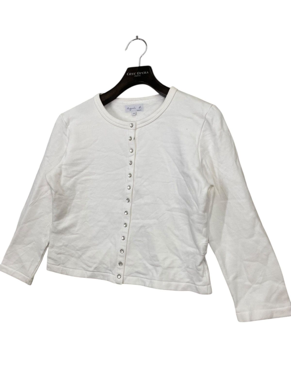 Designer × agnes b. Vintage agnes b crop sweater snap button nice condition Size M / US 6-8 / IT 42-44 - 2 Thumbnail