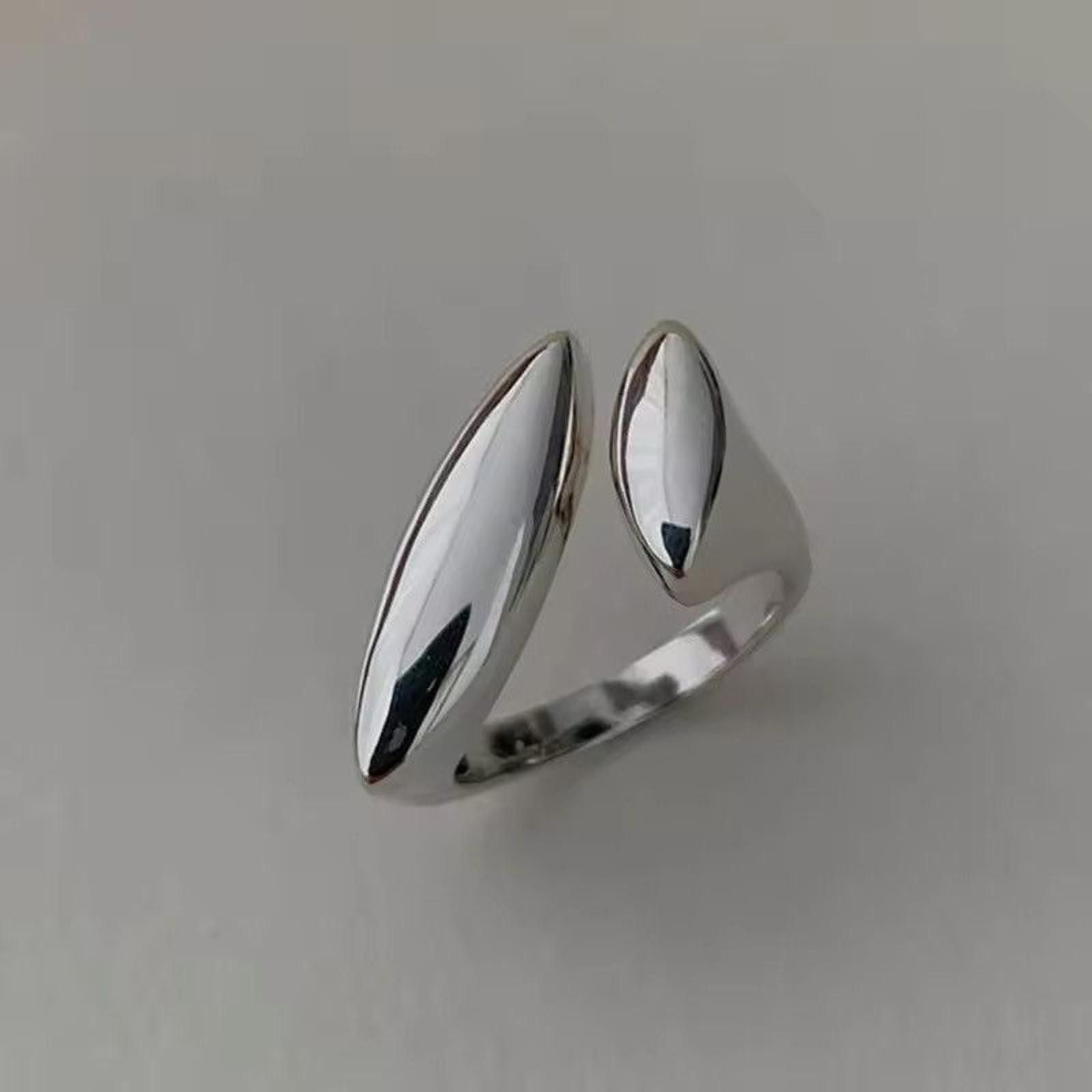 Jewelry 2 Pieces Geometric Open Rings Size ONE SIZE - 4 Thumbnail