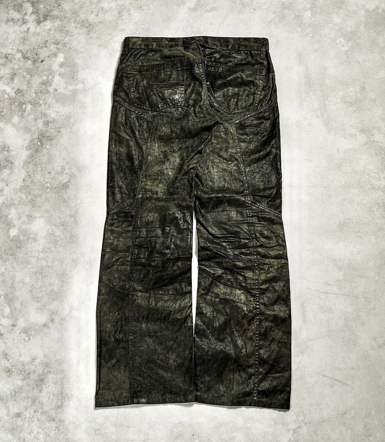 Japanese Brand × Nicole Club × Vintage NICOLE CLUB FOR MEN WAX-COATED PANELLED PANTS Size US 32 / EU 48 - 2 Thumbnail