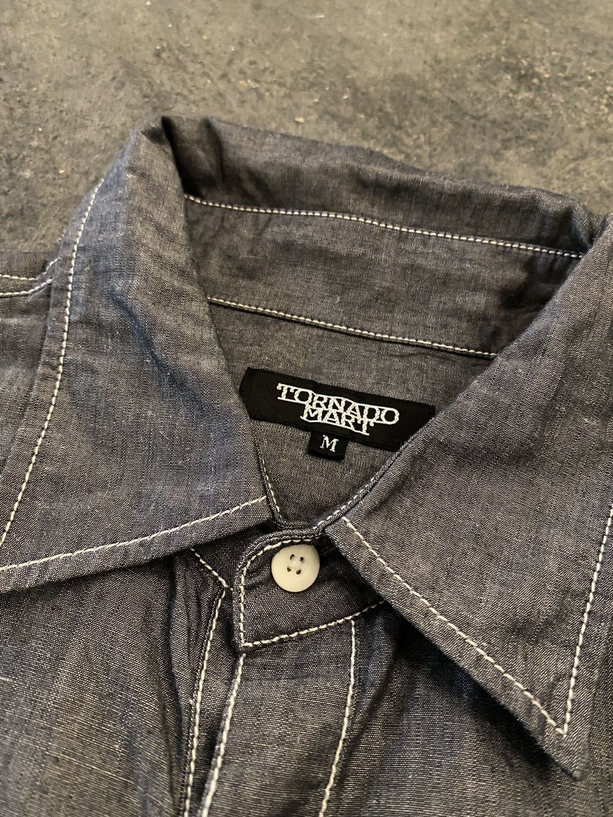 Beauty Beast × Japanese Brand × Tornado Mart Tornado Mart Japan Chambray long Shirt Size US M / EU 48-50 / 2 - 6 Thumbnail