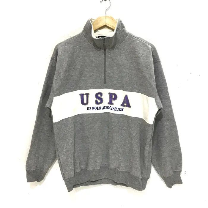 U.S. Polo Assn. Vtg USPA POLO ASSOCIATION Pony Sweatshirt Big Logo Sweater Size US L / EU 52-54 / 3 - 1 Thumbnail