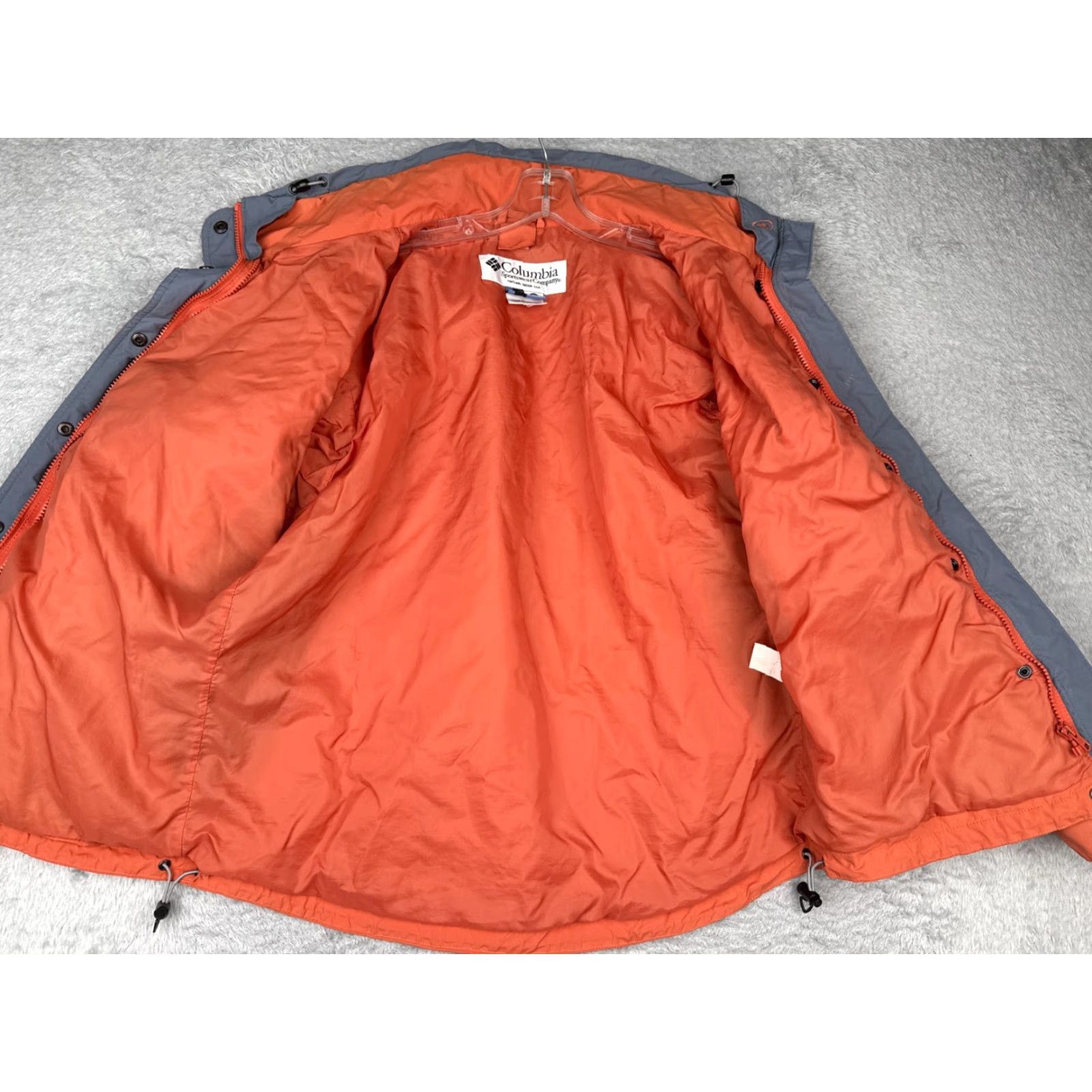 Vintage Columbia Jacket Women L Orange Gray Full Zip 3-IN-1 Shell Only Bugaboo Size L / US 10 / IT 46 - 2 Thumbnail