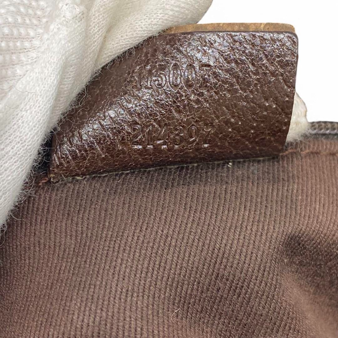 Gucci Gucci - Shoulder Bag Handbag Brown Monogram Leather GG Size ONE SIZE - 10 Thumbnail