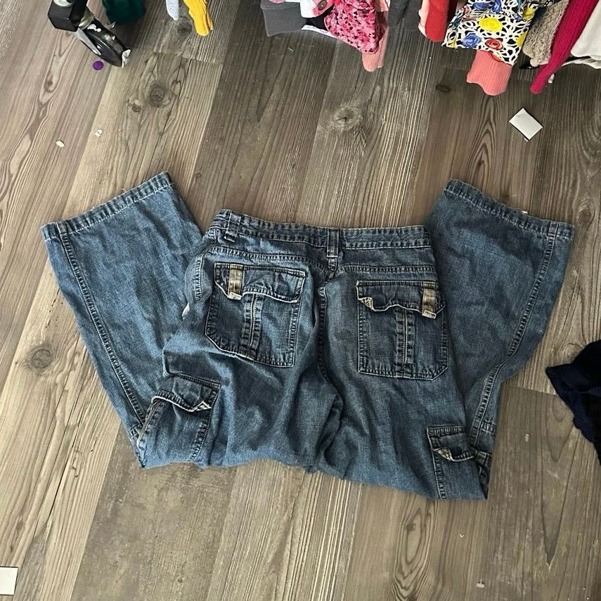 Other no brand cargo jeans blue green boys 16 Size 38" / US 16 / IT 52 - 4 Thumbnail