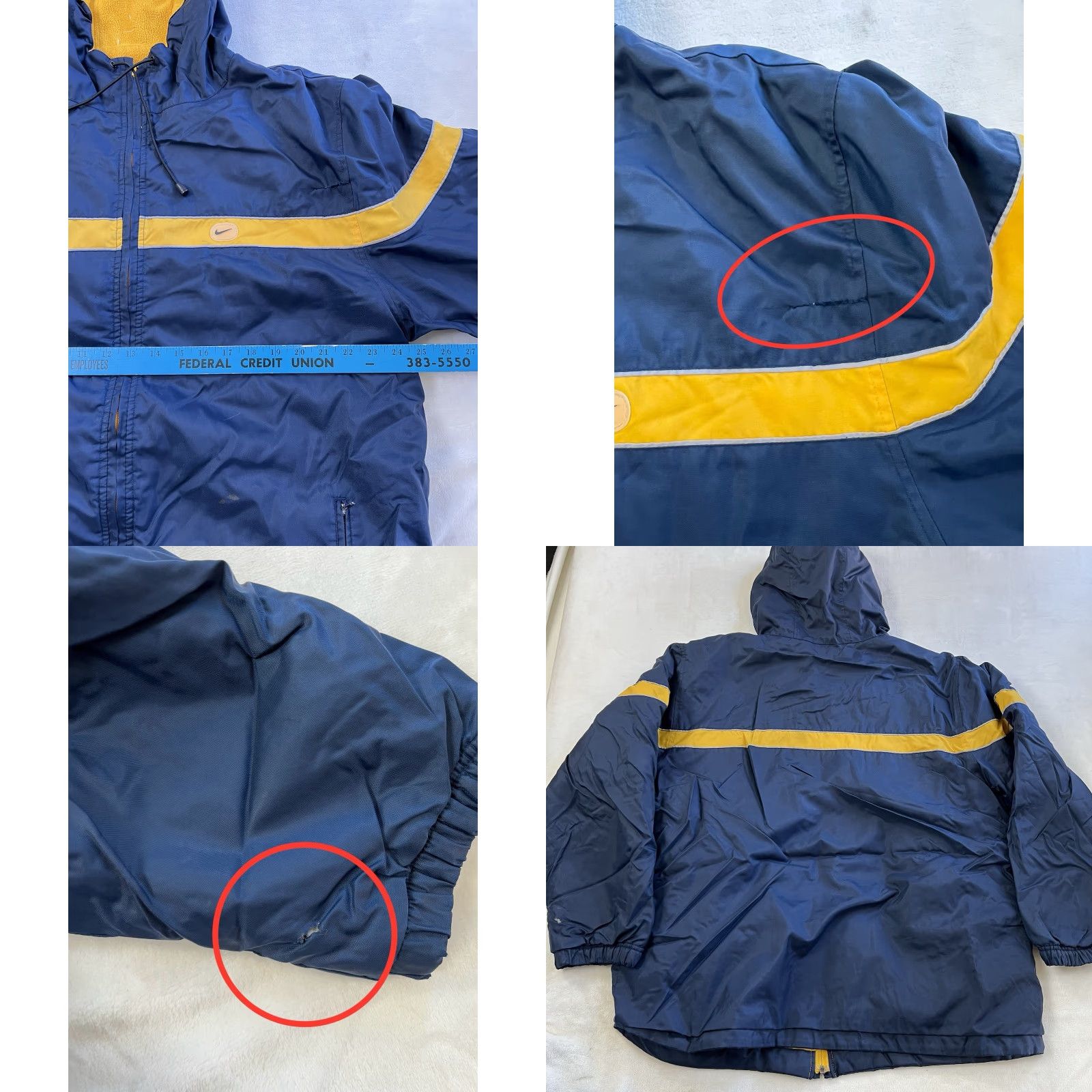 Nike VINTAGE Nike Reversible Jacket Mens L Blue Yellow Fleece Nylon Zip 90s Classic Sports Casual Size US L / EU 52-54 / 3 - 8 Thumbnail