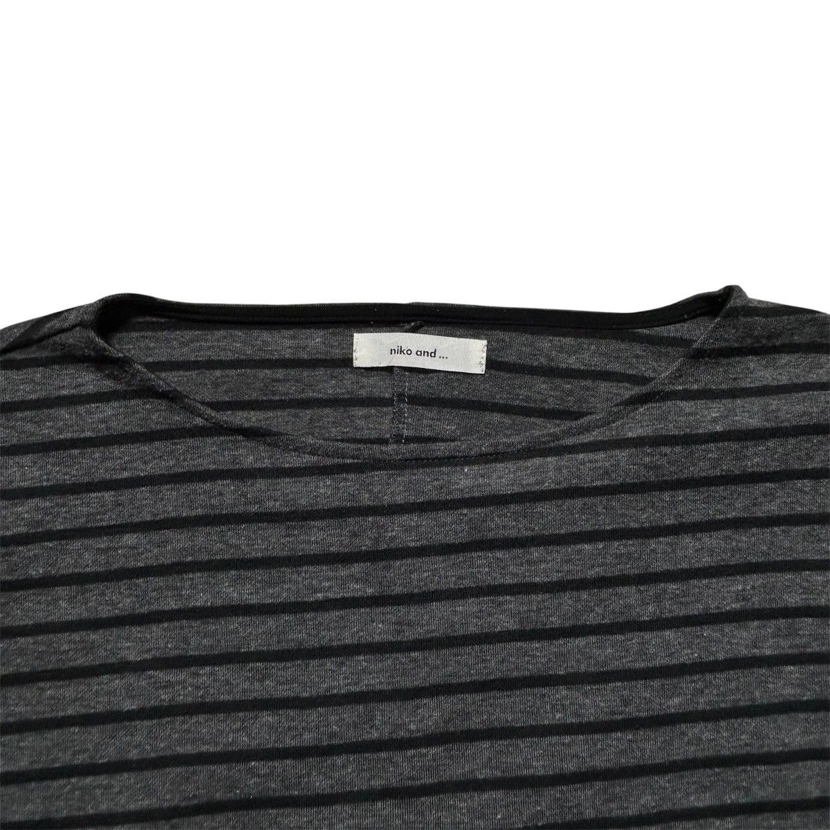 Japanese Brand Niko and Dark grey striped three-quarter sleeve shirt Size ONE SIZE - 5 Thumbnail