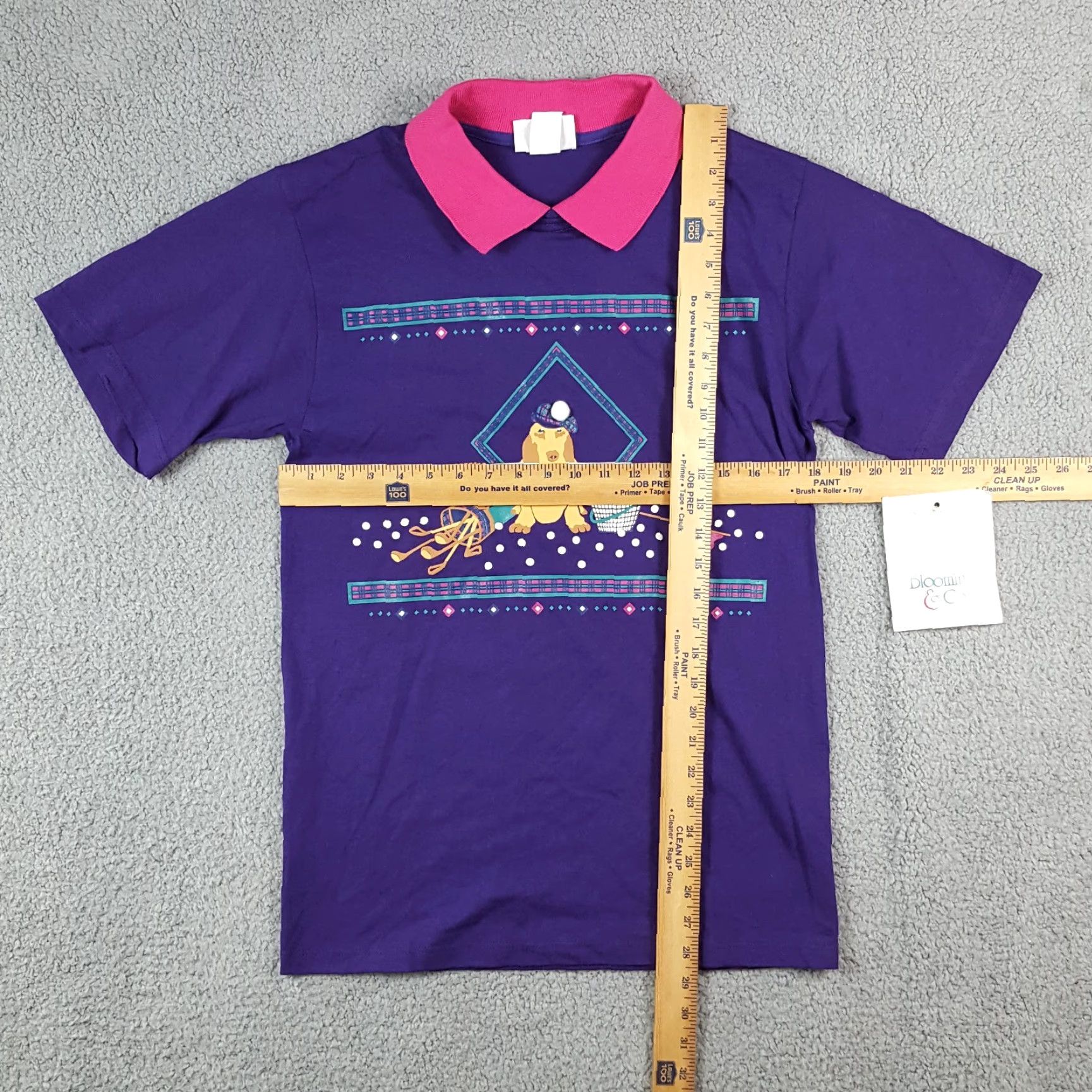 Vintage VINTAGE Blooming & Co 90s Bloodhound Golf Collared T-Shirt Size Small Purple Mens Size US S / EU 44-46 / 1 - 7 Thumbnail