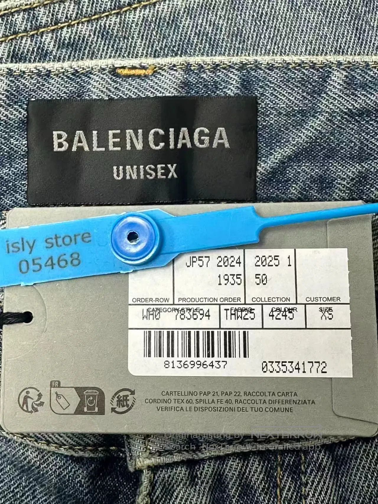 Balenciaga Balenciaga Bleached Cargo Flared Jeans. Size 22" - 4 Thumbnail