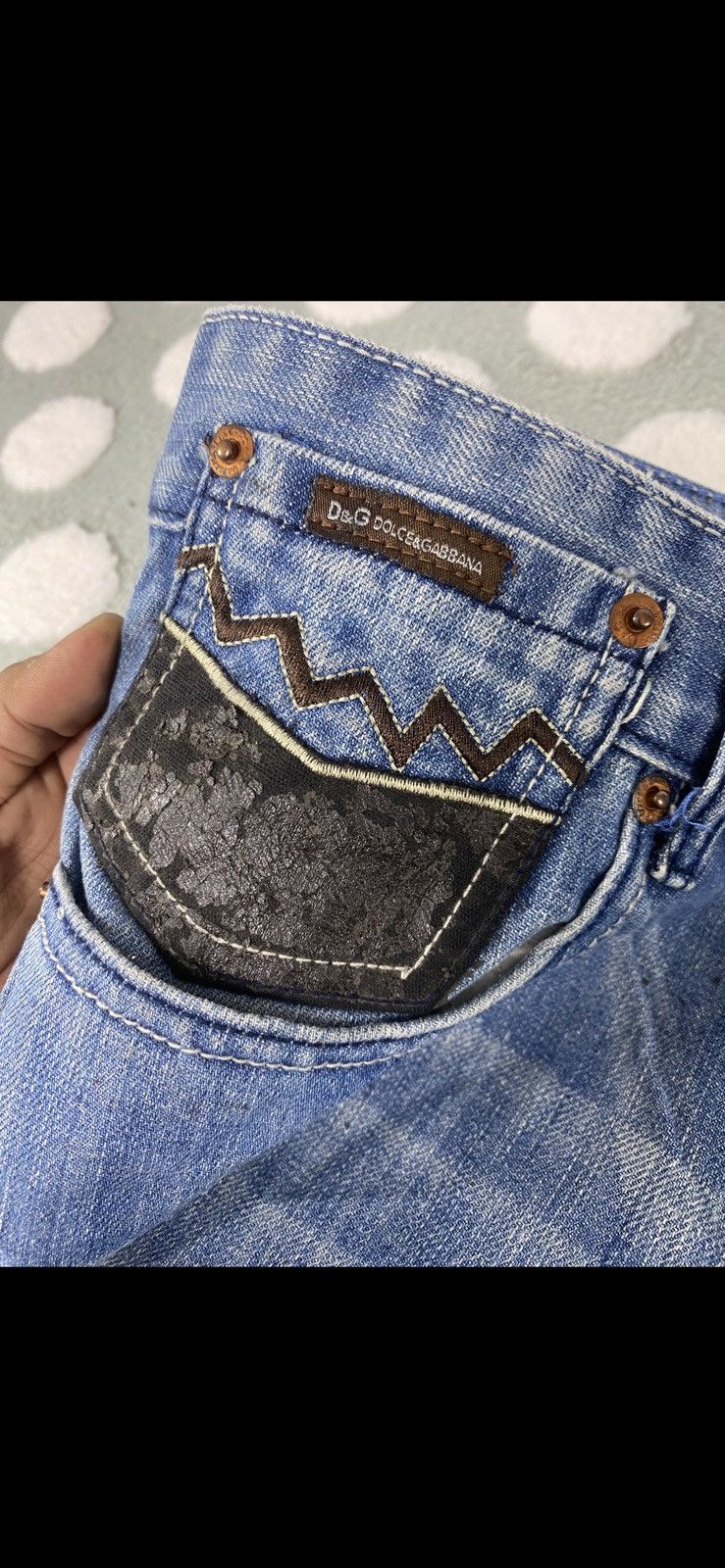 Dolce & Gabbana VINTAGE Y2K-era DOLCE &GABBANA JEANS BUTTONFLY Size US 34 / EU 50 - 14 Thumbnail