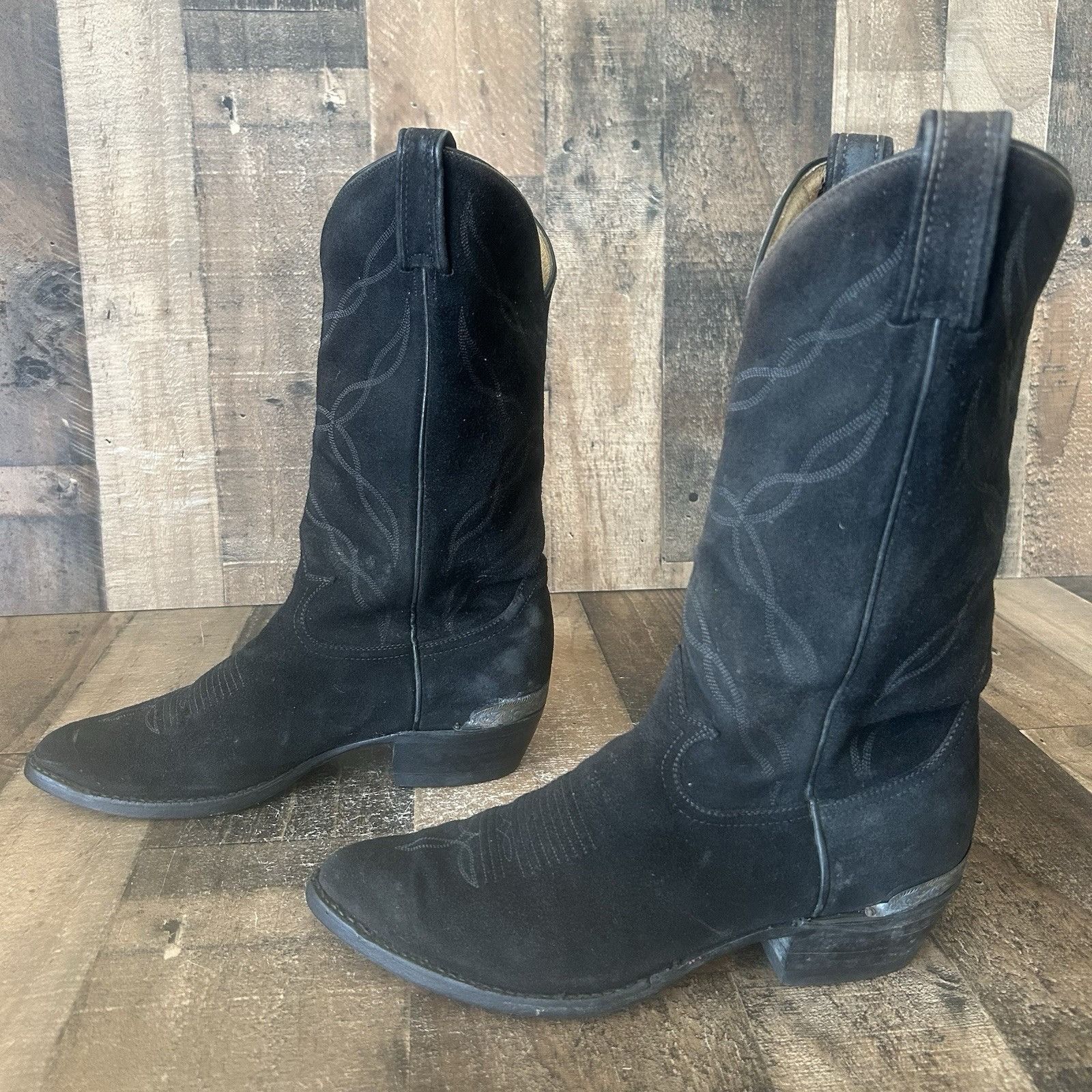 Tony Lama Tony Lama Vintage Gold Label Suede Cowboy Boots Mens 8.5 D Size US 8.5 / EU 41-42 - 12 Thumbnail