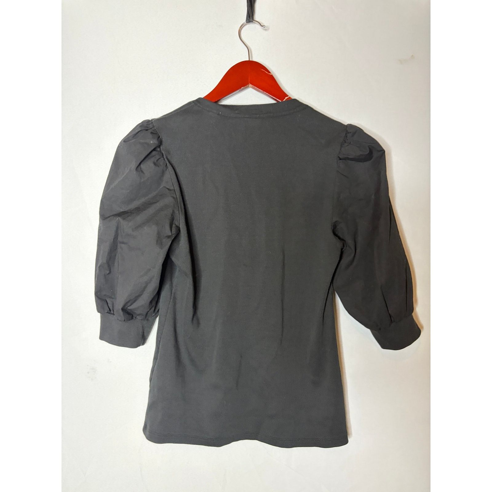Veronica Beard Veronica Beard Black Coralee Puff-Sleeve Top Sz S Size S / US 4 / IT 40 - 5 Thumbnail