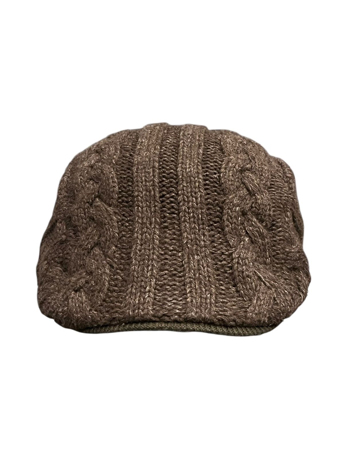 Carhartt Carhartt Brown Knit Flat Cap - Angora Blend Cable Pattern Size ONE SIZE - 5 Thumbnail