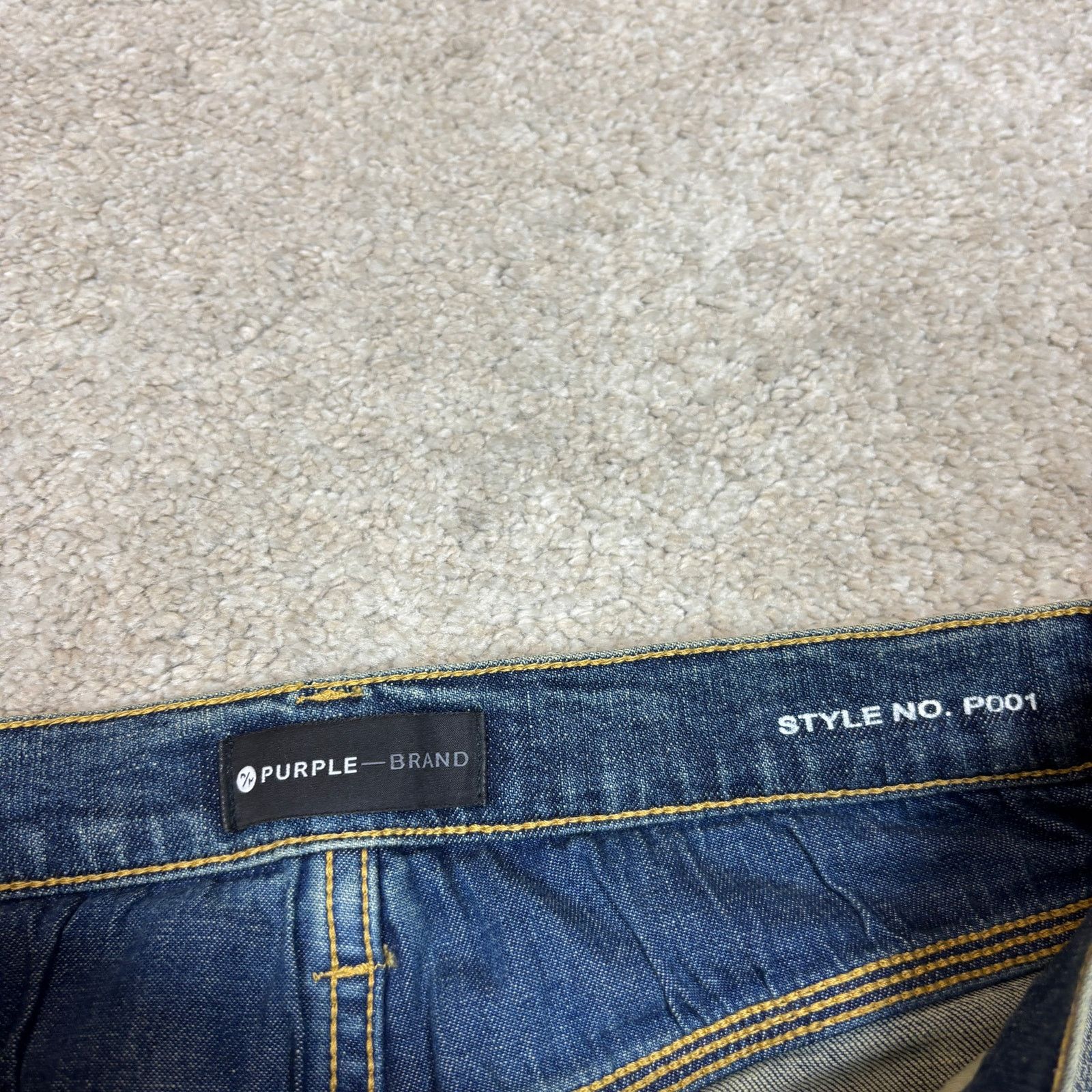 Purple Purple Brand P001 Low Rise Skinny Denim Jeans Men's 29x33 Size US 29 - 5 Thumbnail