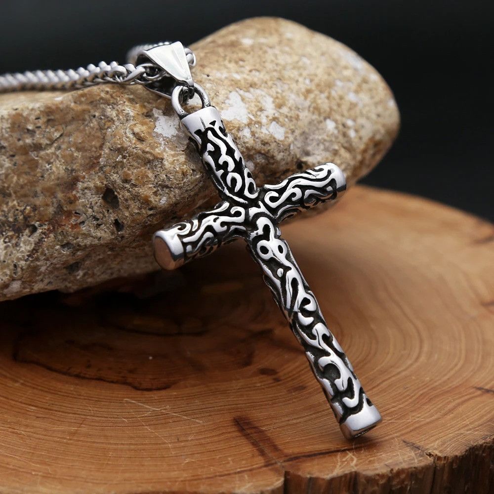 Other Vintage Engraving Cross Necklace Size ONE SIZE - 4 Thumbnail