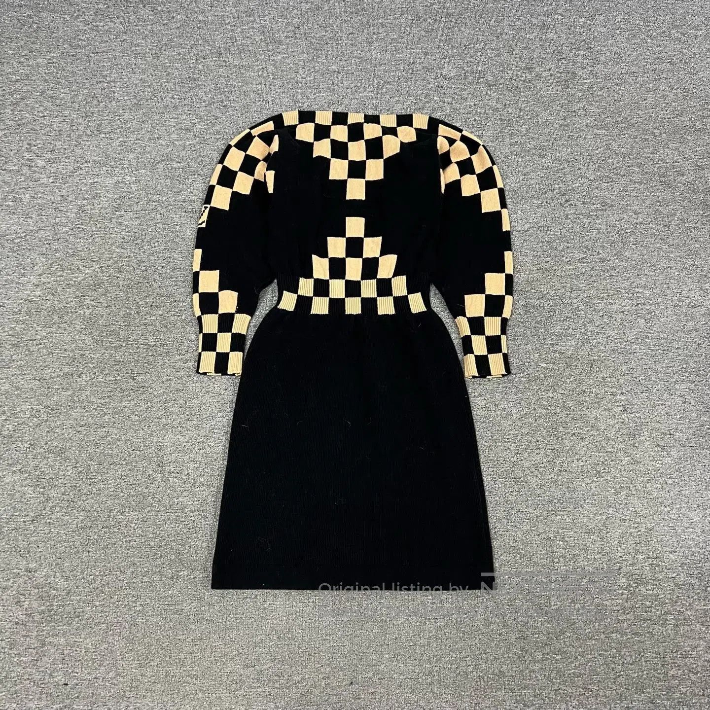 Louis Vuitton Louis Vuitton Damier Cashmere Knit Dress. Size M / US 6-8 / IT 42-44 - 5 Thumbnail