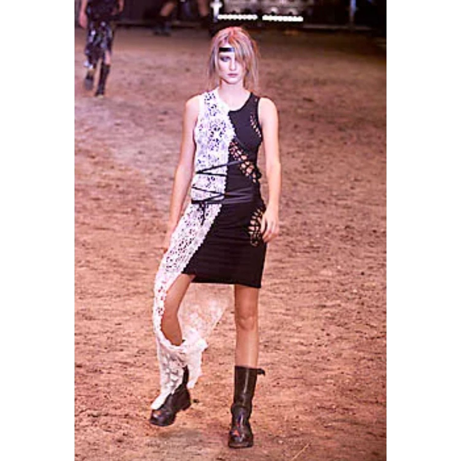 Vintage SS 2001 Ajouré Black Dress