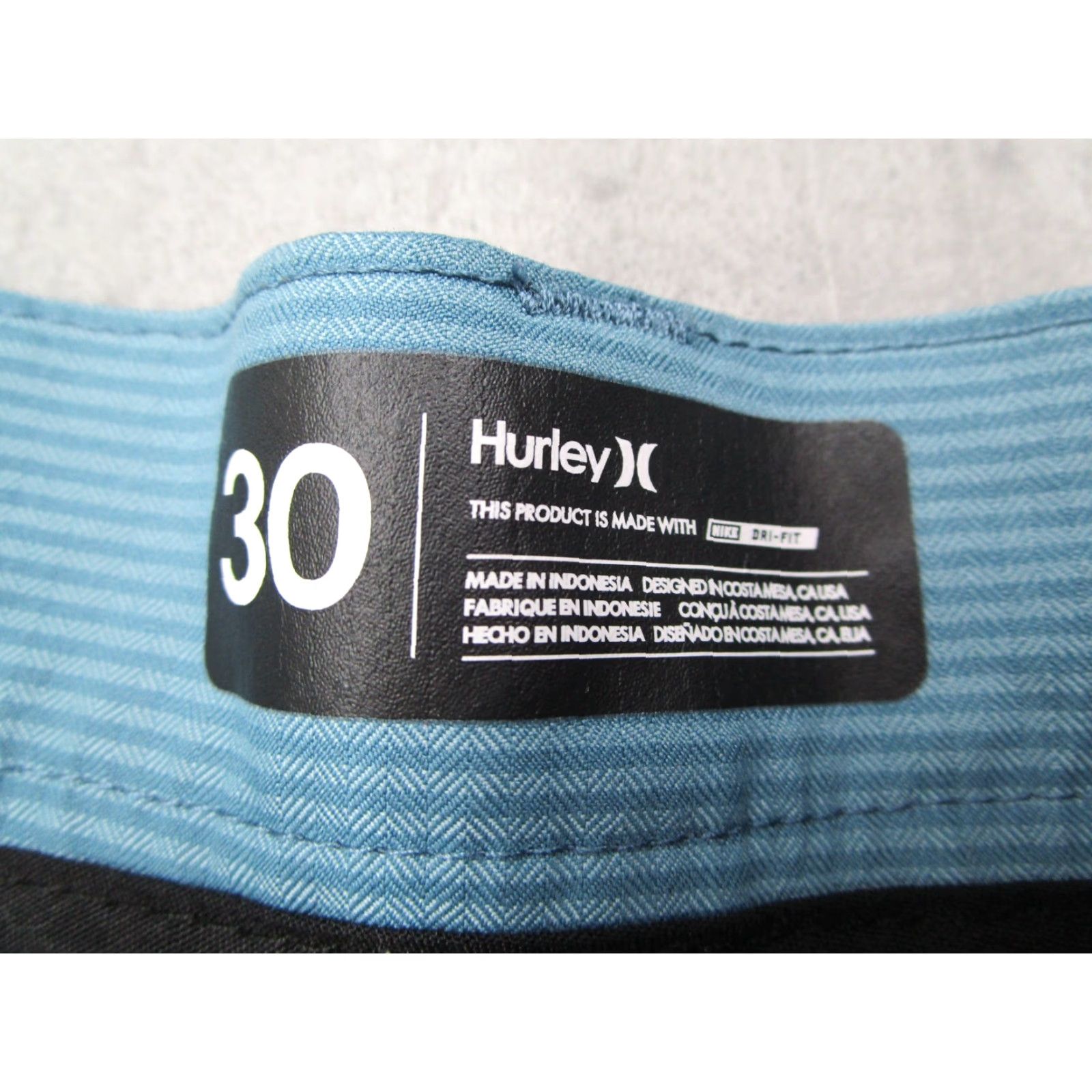 Hurley Hurley Nike Dri-Fit Shorts Mens 30 Blue Hybrid 10" Beach Walk Stretch Golf Size US 30 / EU 46 - 2 Thumbnail