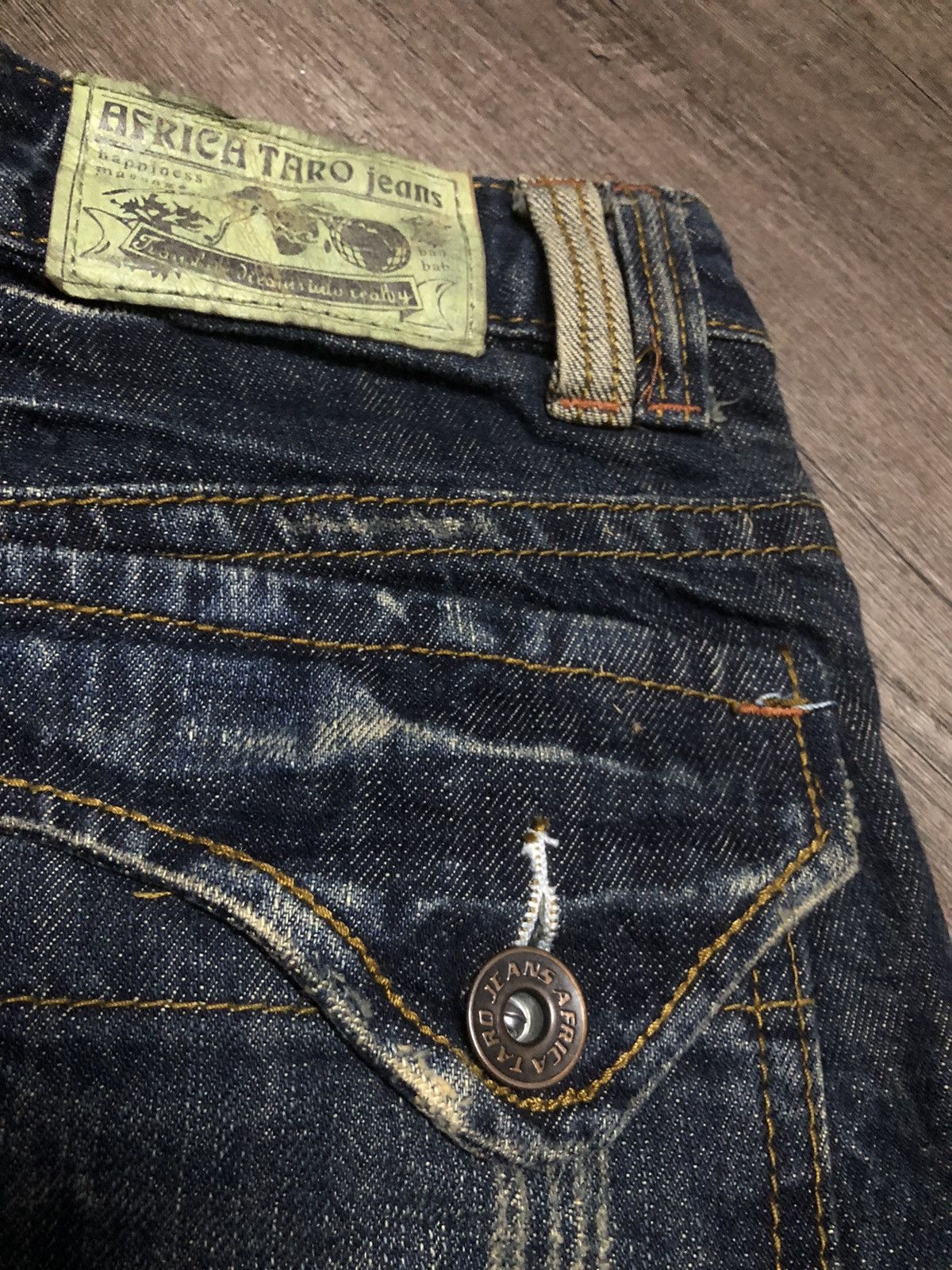 Japanese Brand VINTAGE AFRICA TARO DENIM FLARED JEANS Size 28" / US 6 / IT 42 - 11 Thumbnail