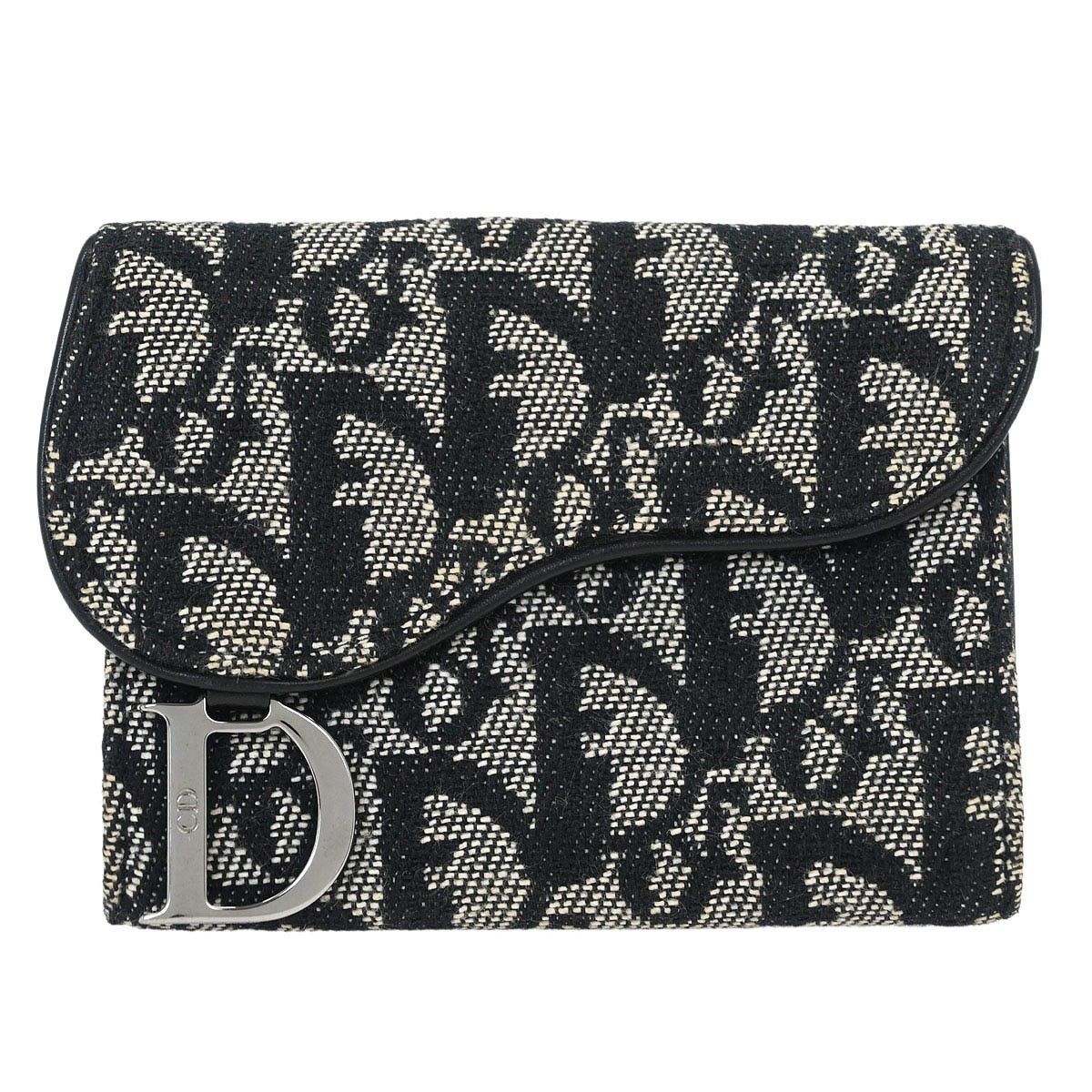 Dior Christian Dior Saddle Flap Wallet Diorissimo Canvas Size ONE SIZE - 1 Thumbnail
