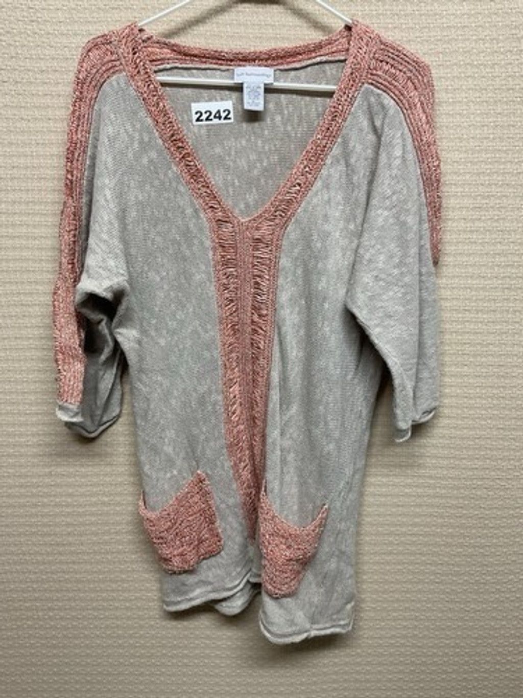 Soft Surroundings Soft Surroundings Cotton/Linen Crochet Sweater Women Size XL Size XL / US 12-14 / IT 48-50 - 1 Thumbnail