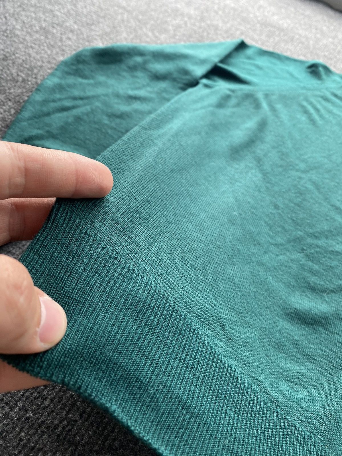 Other 🔥Scotland Pitlochry pure new wool green v neck mens pullover Size US S / EU 44-46 / 1 - 8 Thumbnail
