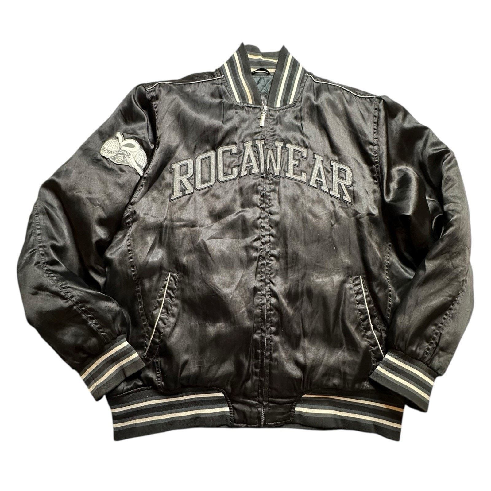 Rocawear Vintage Rare 2000’s Y2K Rocawear Bomber Satin Jacket 2XL Size US XXL / EU 58 / 5 - 1 Thumbnail