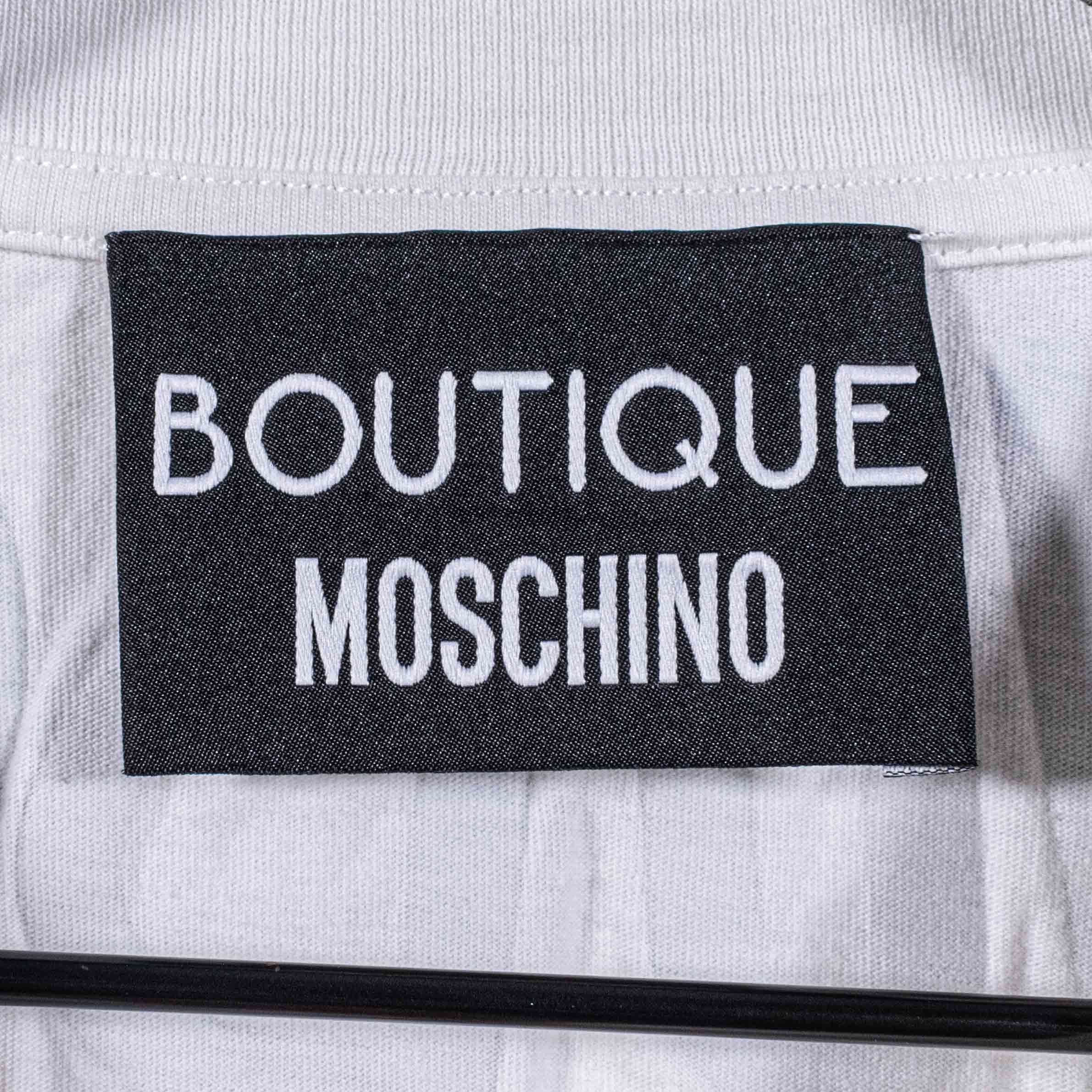 Moschino Boutique T-Shirt Spell Out Size 8 Womens Designer