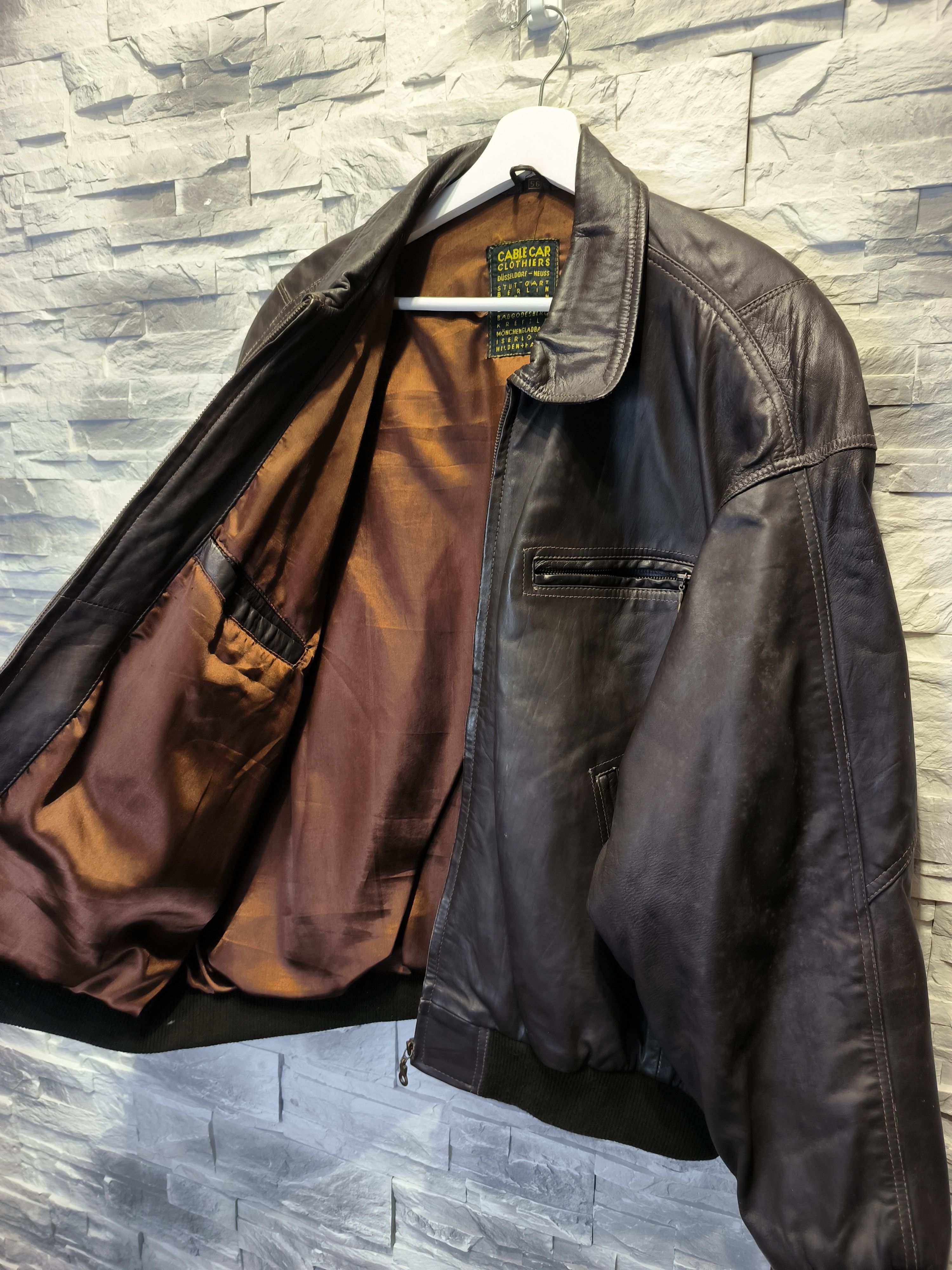 Other × Vintage Vintage Leather Brown Jacket Size US XL / EU 56 / 4 - 3 Thumbnail