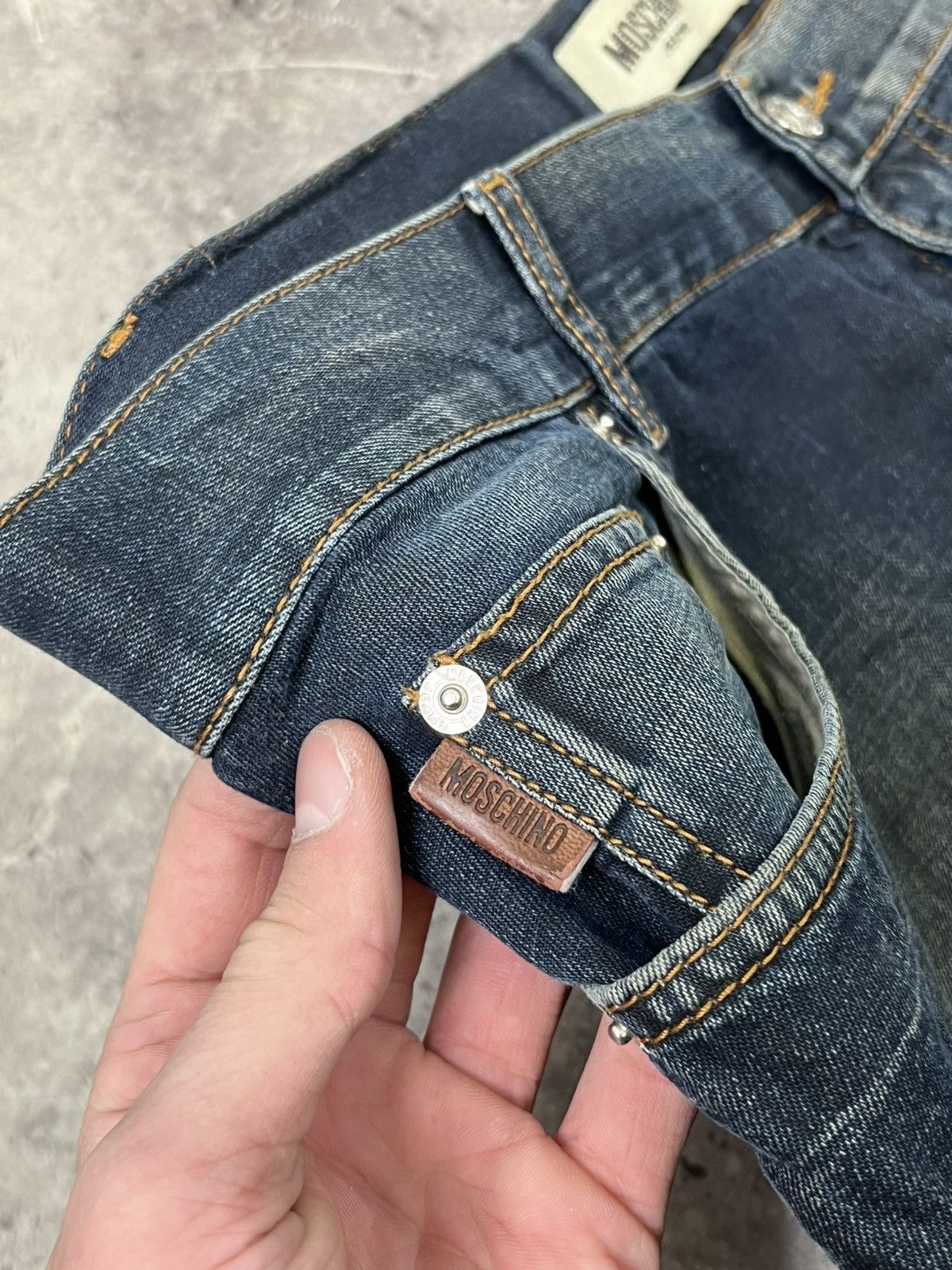 Moschino × Vintage Moschino Vintage distressed Mens Patchwork jeans Size US 38 / EU 54 - 6 Thumbnail