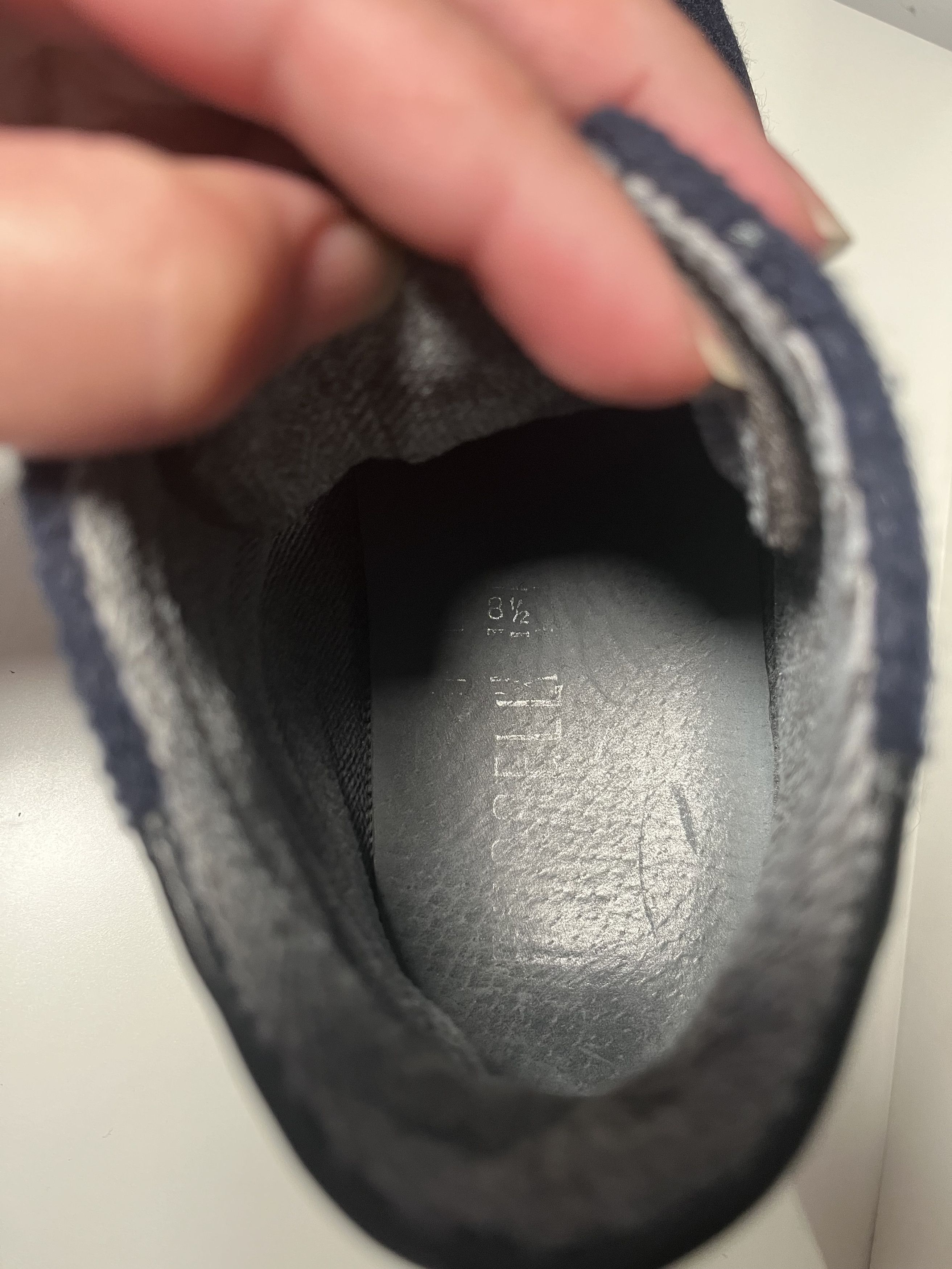 Other Russell Park Wool Bouclé Hi-Top Sneaker Navy Grey US8.5 Size US 8.5 / EU 41-42 - 5 Thumbnail