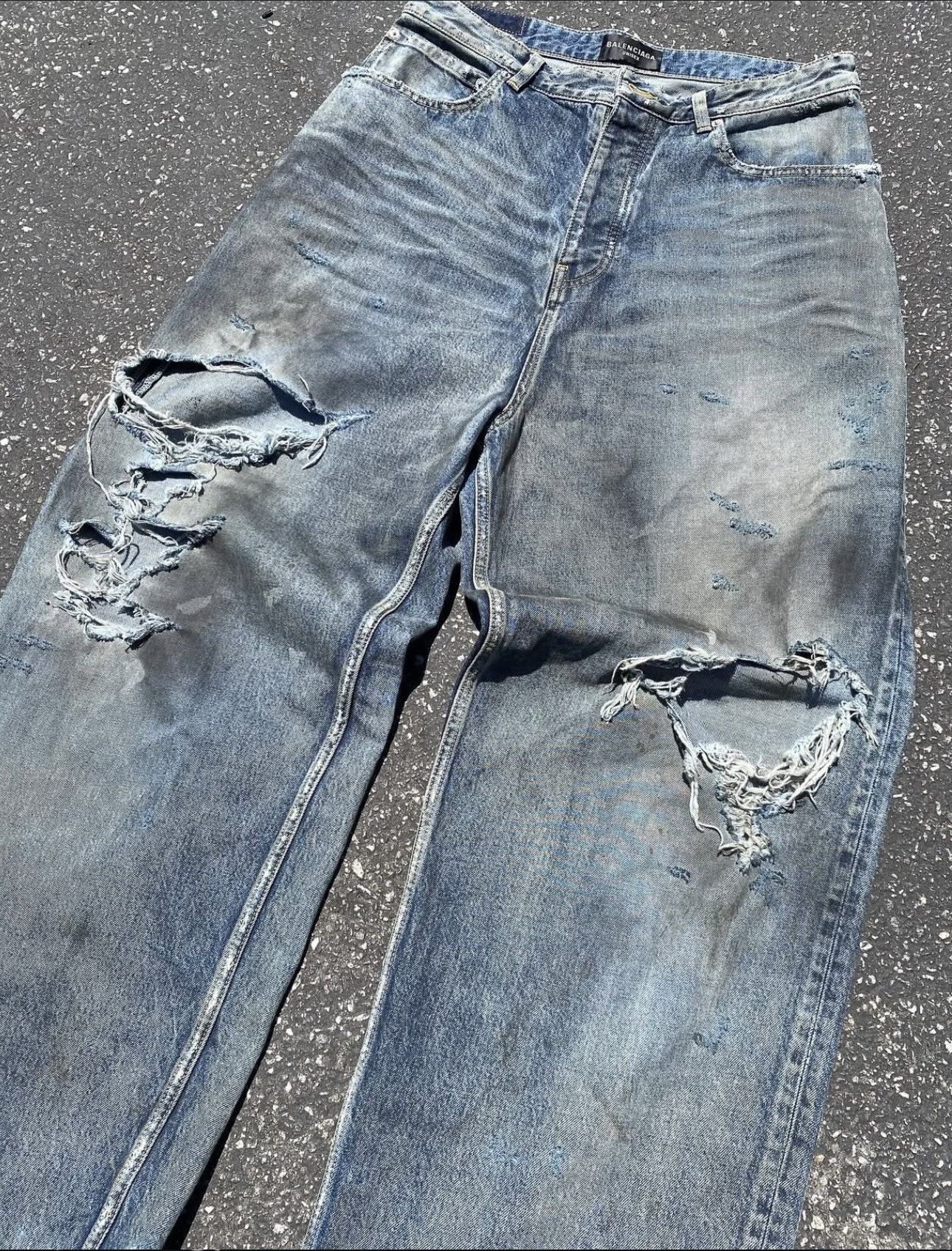 Balenciaga Balenciaga Oil Spill Jeans Size US 30 / EU 46 - 3 Thumbnail