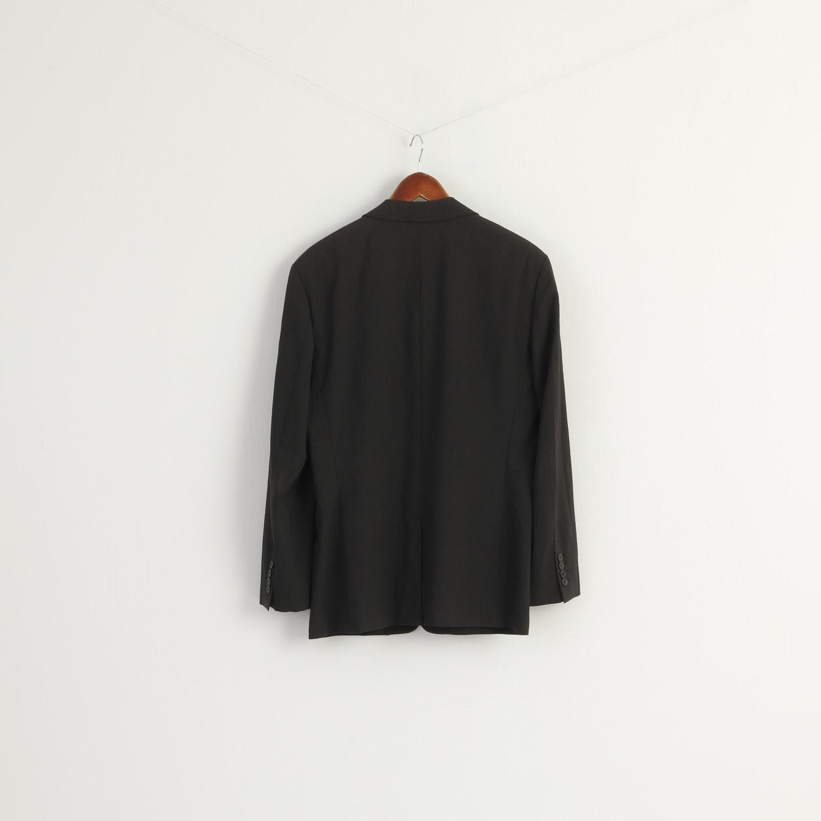 Hugo Boss Hugo Boss Men 48 38 Blazer Charcoal Striped 3230 Size 38R - 6 Thumbnail