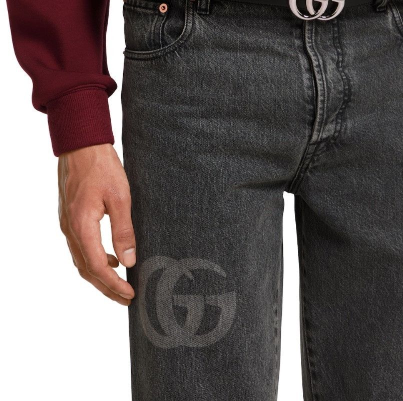 Gucci o1la5ras0626 Slim Fit Denim Pants With Logo in Gray Size US 34 / EU 50 - 4 Thumbnail